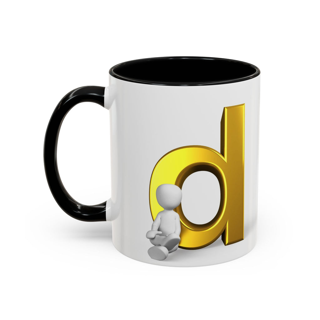 Gold Letter D Mug | Accent Coffee Mug 11oz 15oz