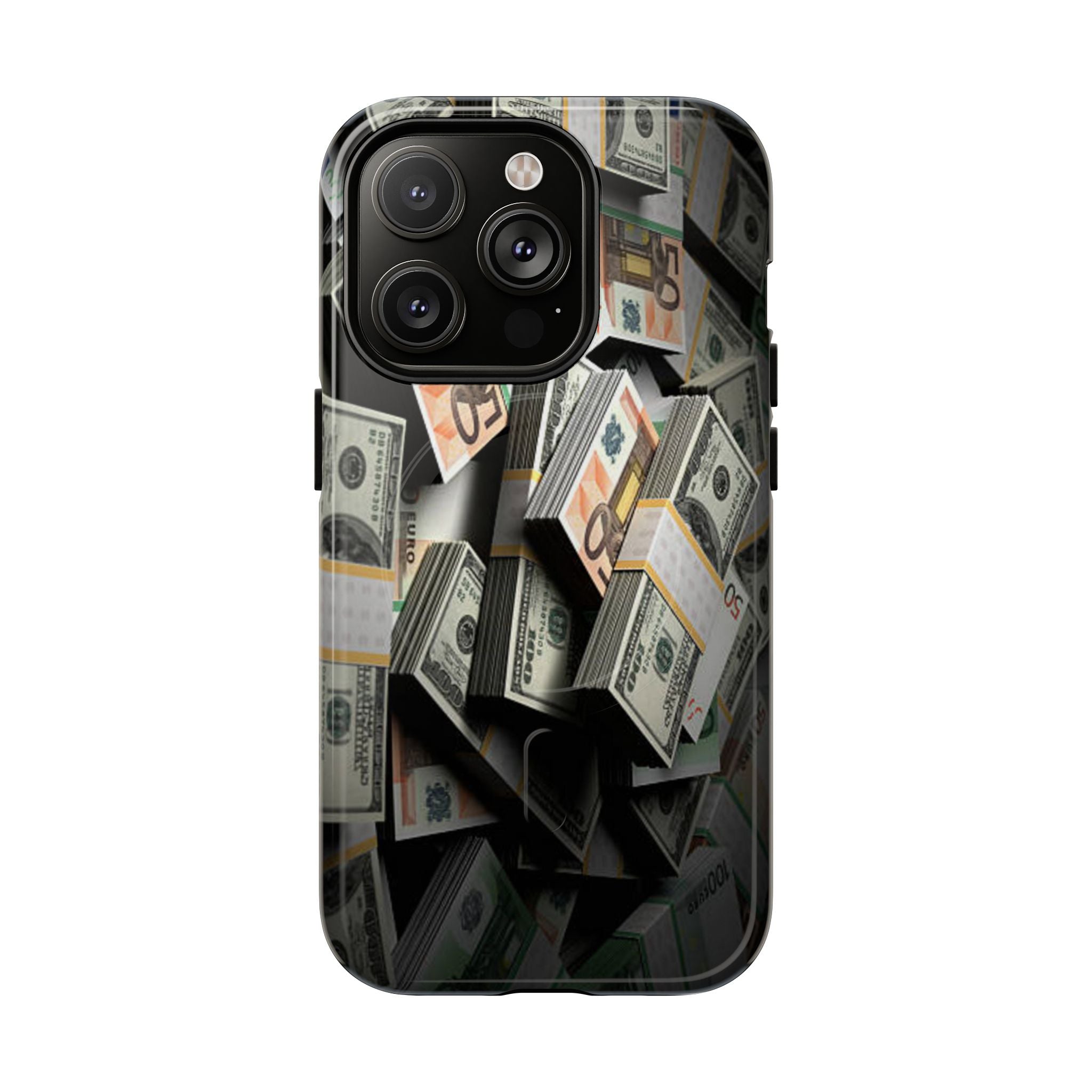 Coque de téléphone Argent Empilé | Coque magnétique robuste