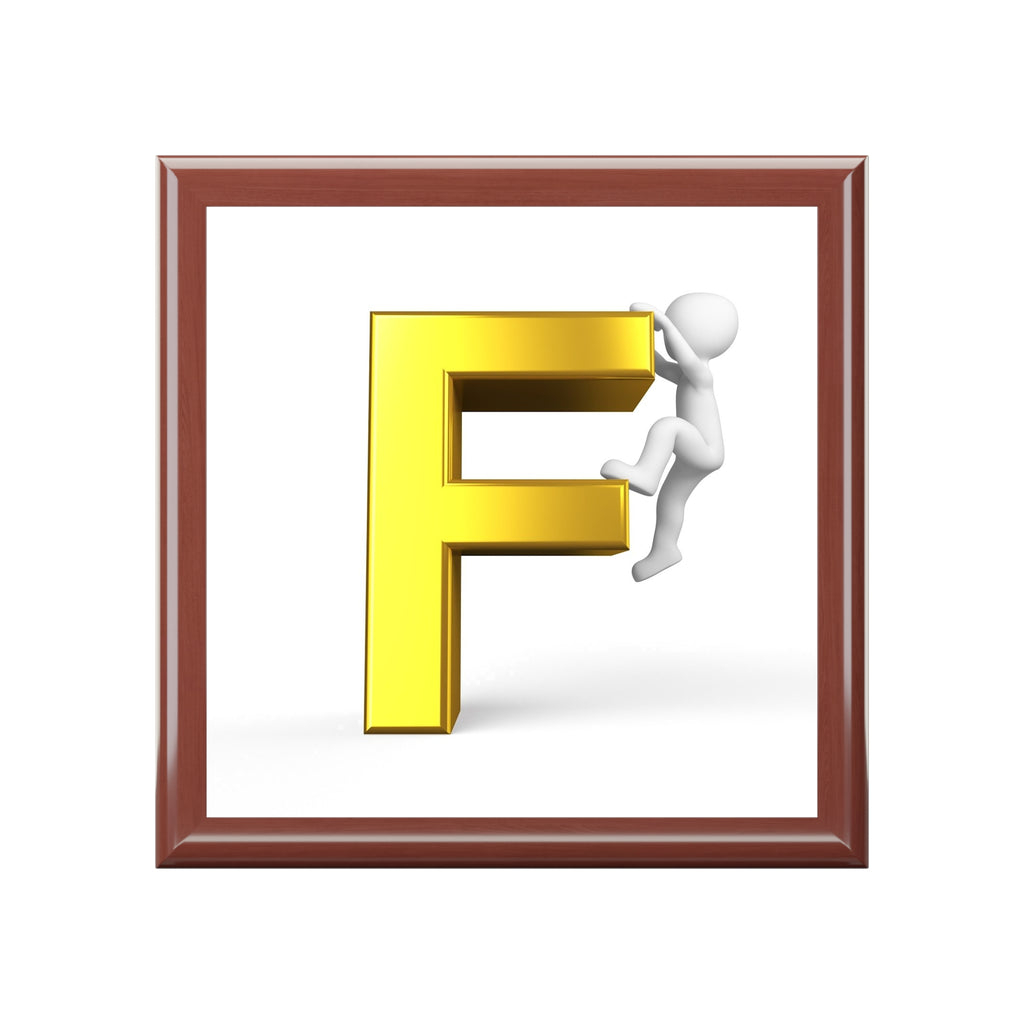 Climbing Letter F Jewelry Box | Monogram Initial Keepsake