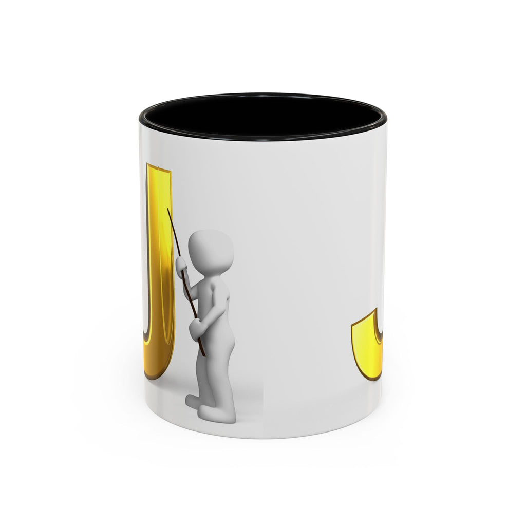 Gold Buchstabe J Monogramm Tasse Akzent Kaffeetasse | Initial J Tasse