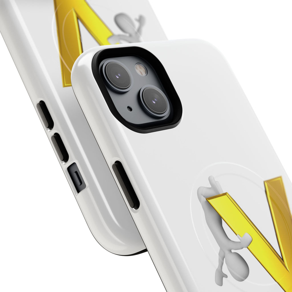 3D Yellow V Letter Phone Case Tough Magnetic Case | Monogram V iPhone Cover