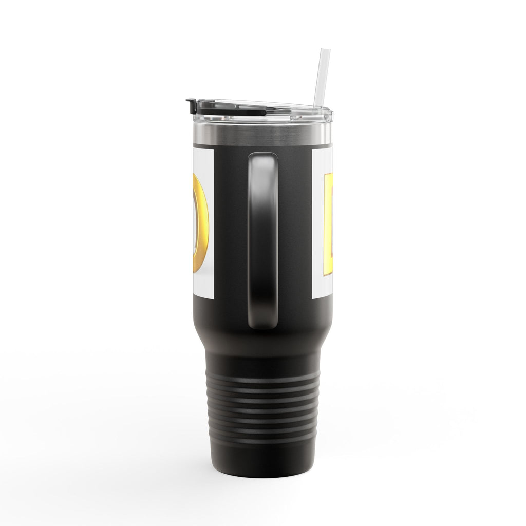 Gold D Monogram Travel Mug | 40oz Insulated Tumbler