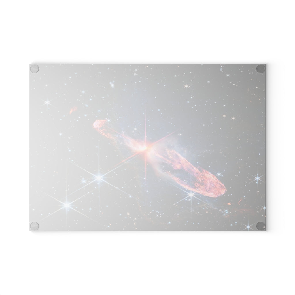 Cosmic Nebula Galaxy Glass Cutting Board | Space Starfield Kitchen Decor