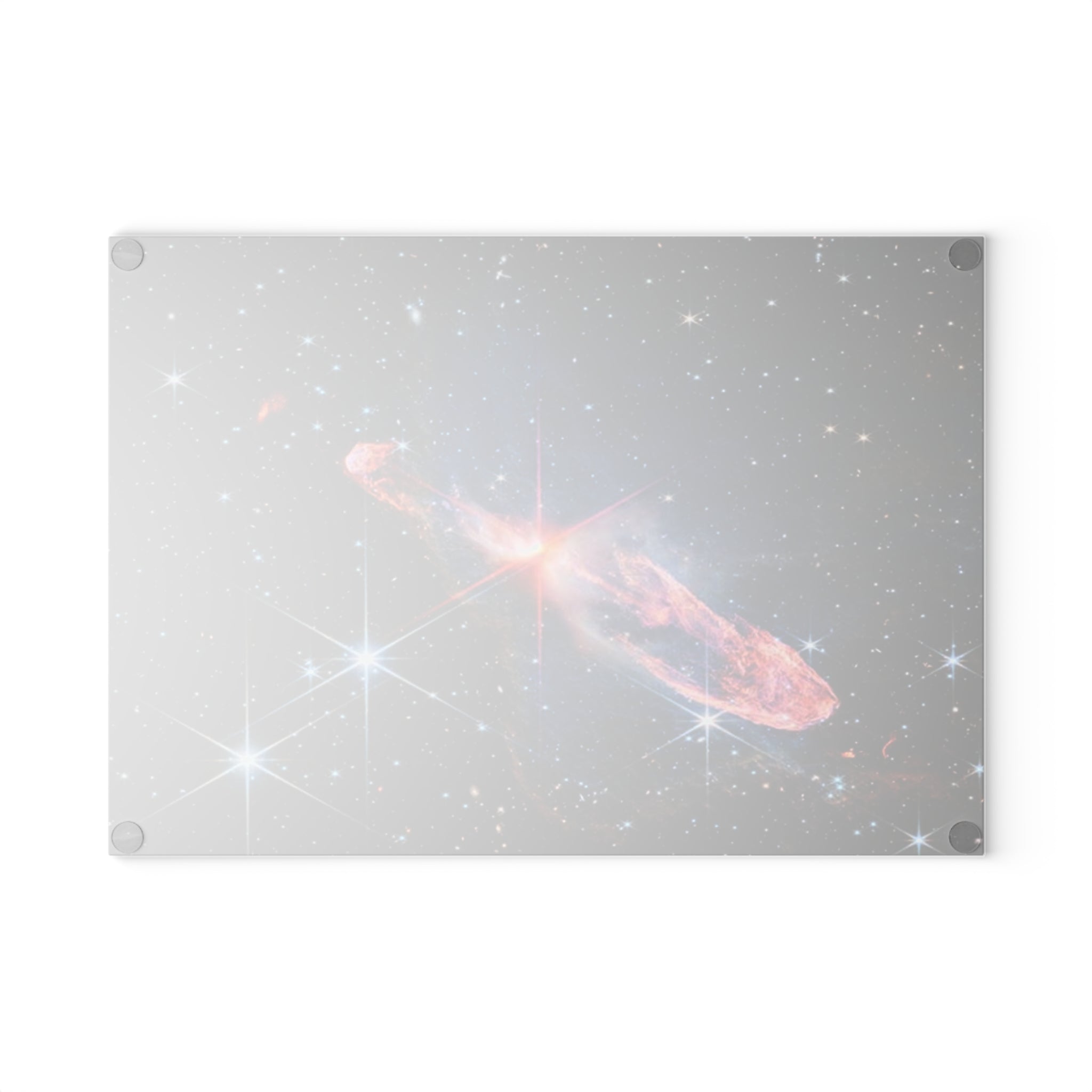 Cosmic Nebula Galaxy Glass Cutting Board | Space Starfield Kitchen Decor