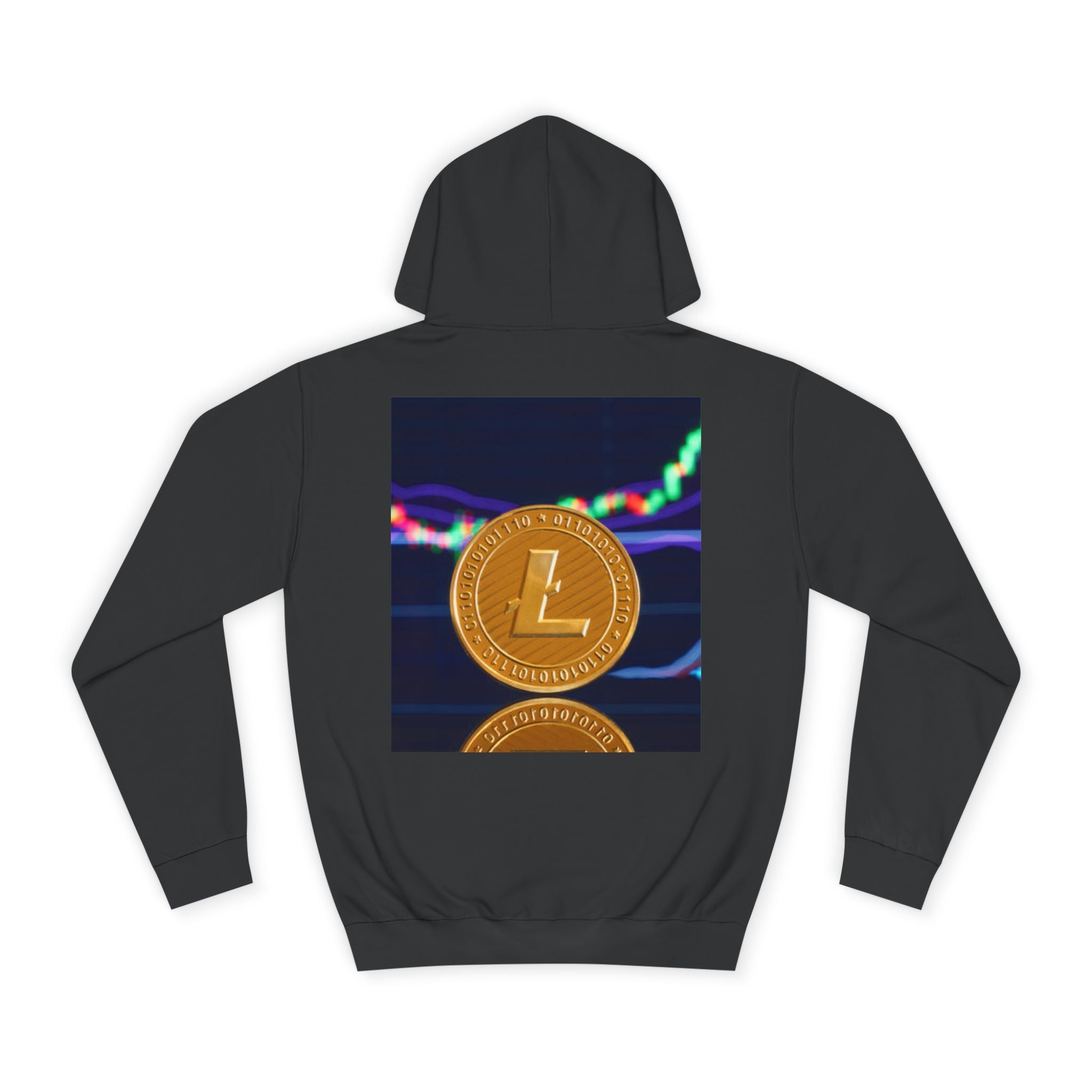 Litecoin Coin Graphic Hoodie | Crypto Chart Design, Digital Currency Apparel