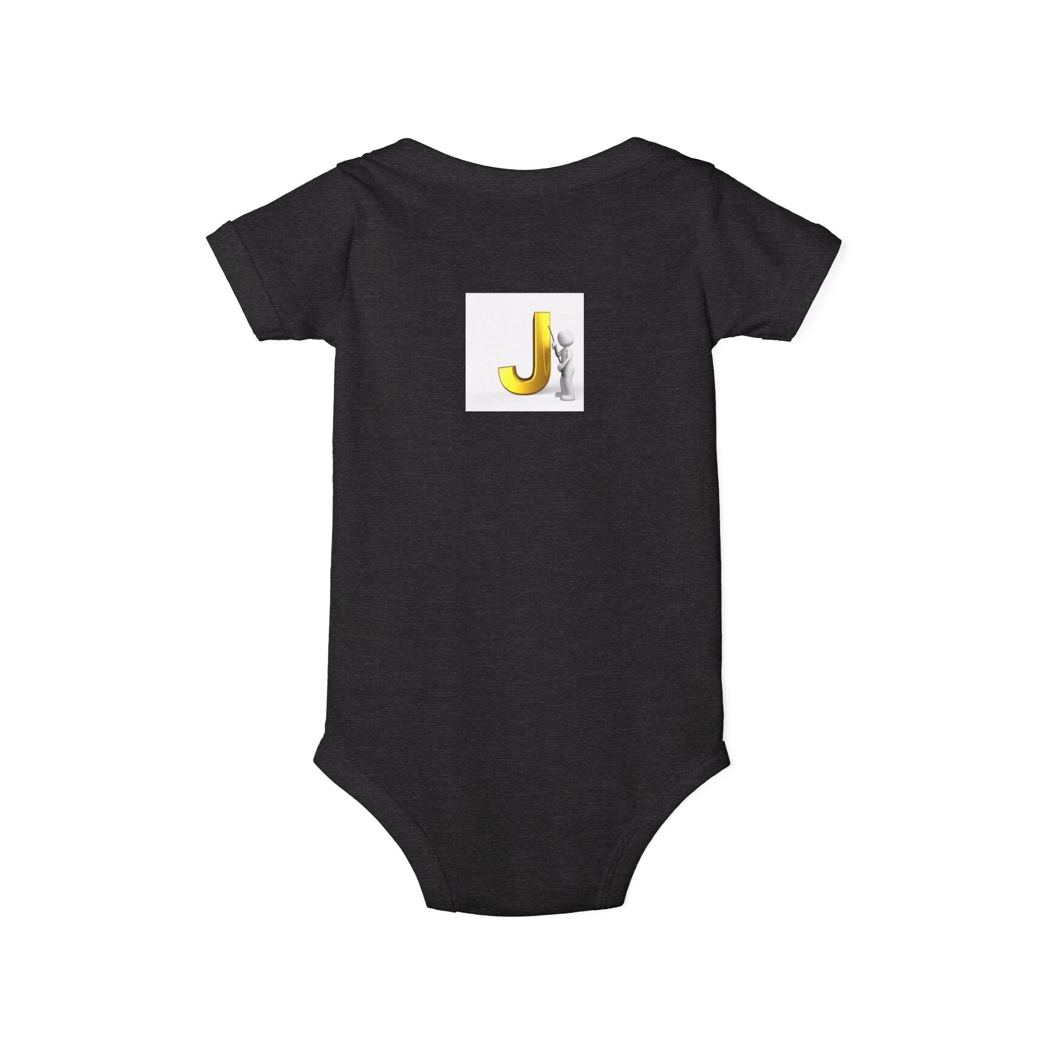 Yellow Letter J with Baby Sloth Infant Onesie | Baby Bodysuit