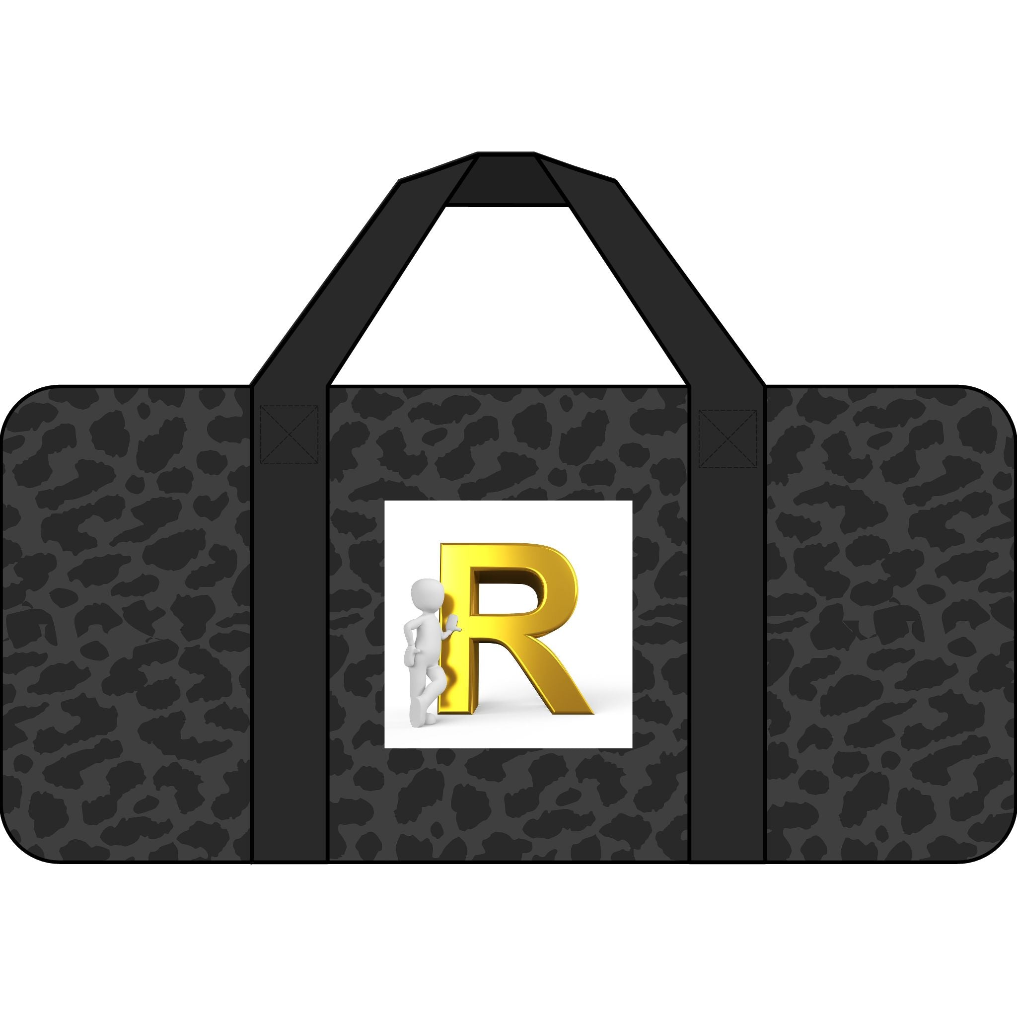 Gold R Logo Duffel Bag | Black Checker Strap or Camo Options
