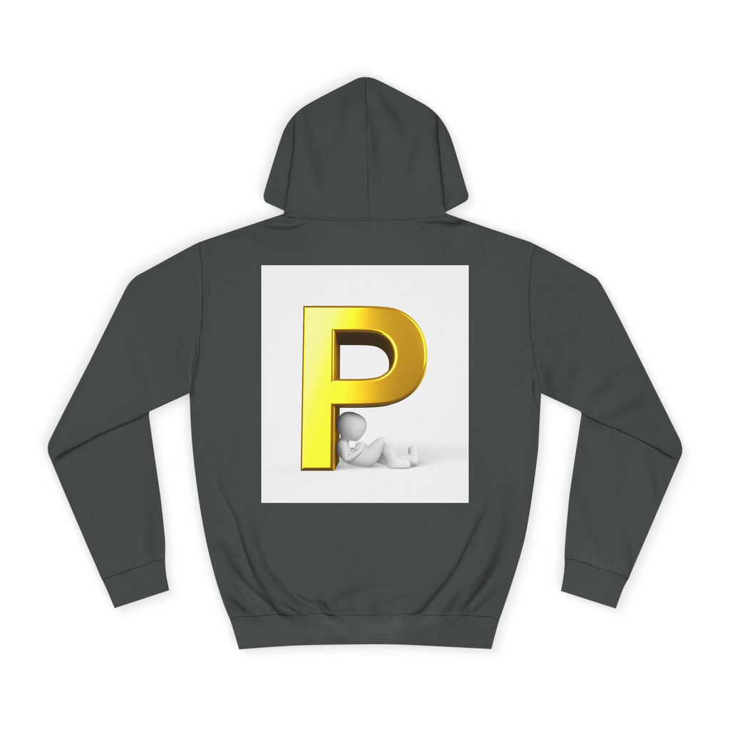 Gold Letter P hoodie | Monogram Initial Pullover