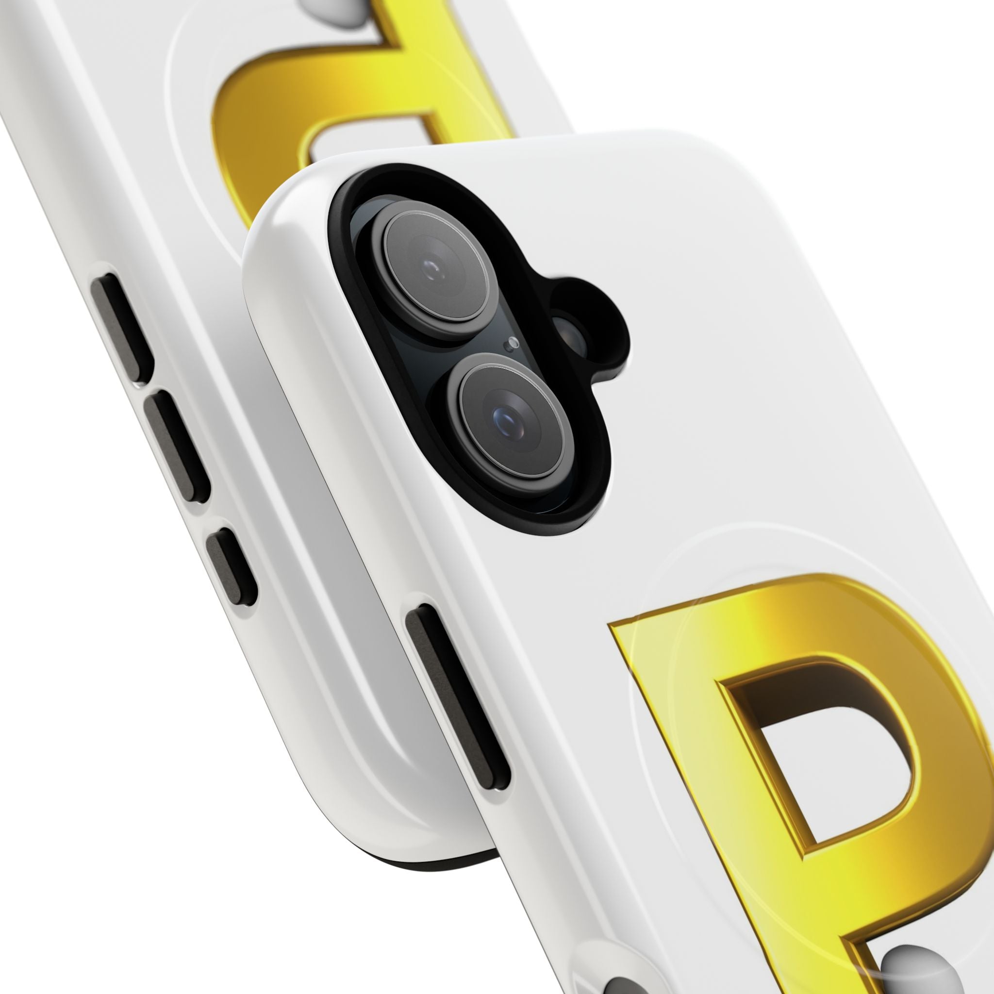 Gold Letter P Monogram Phone Case | Tough Magnetic Case