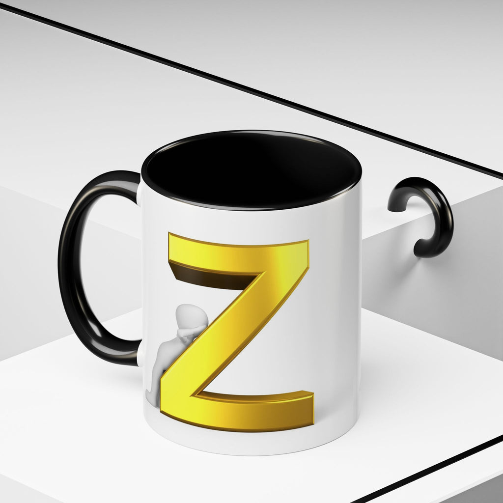Gold Buchstabe Z Tasse | Akzent Kaffeetasse 11oz 15oz