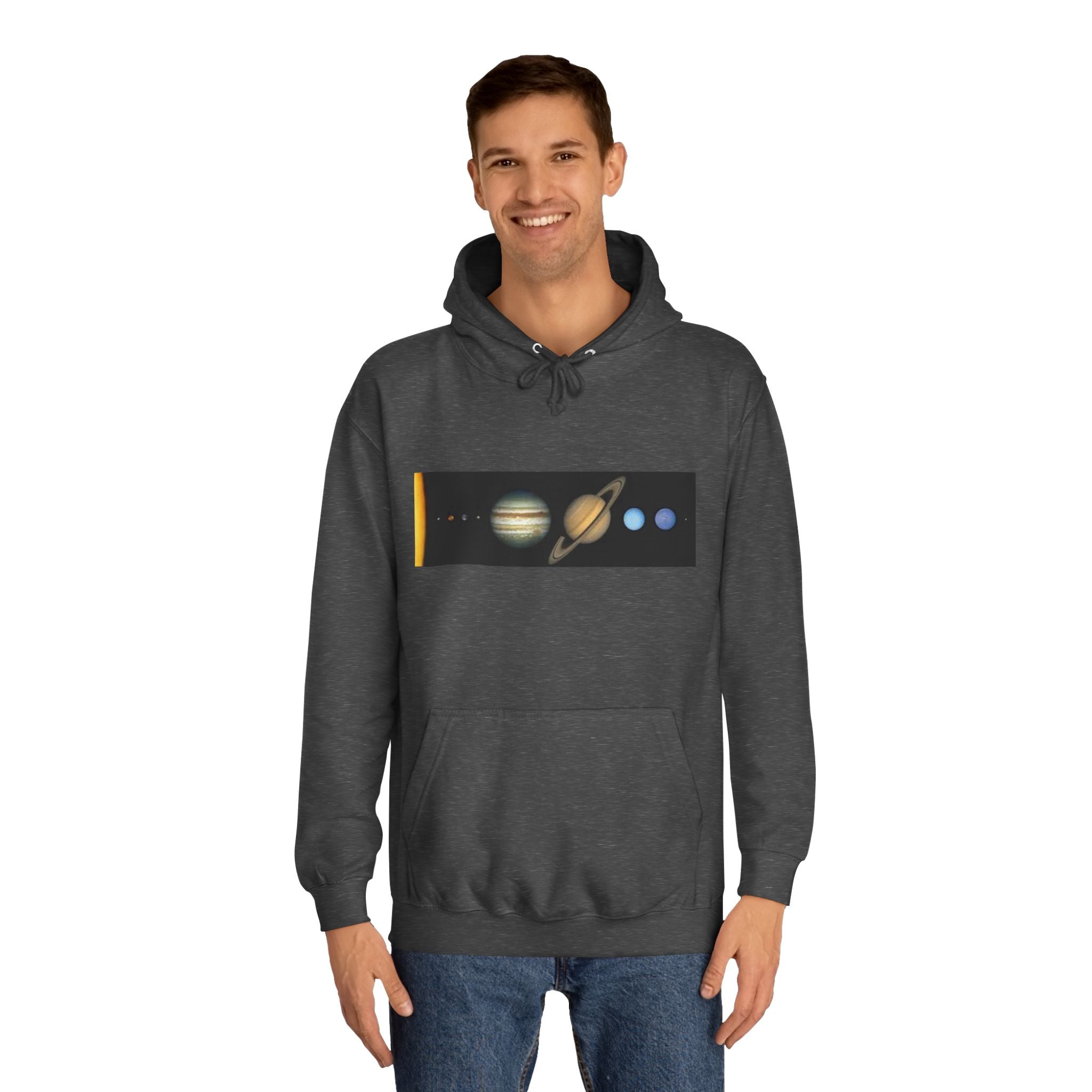 Solar System Planets Hoodie | Saturn Jupiter Earth Mars Nebula Design