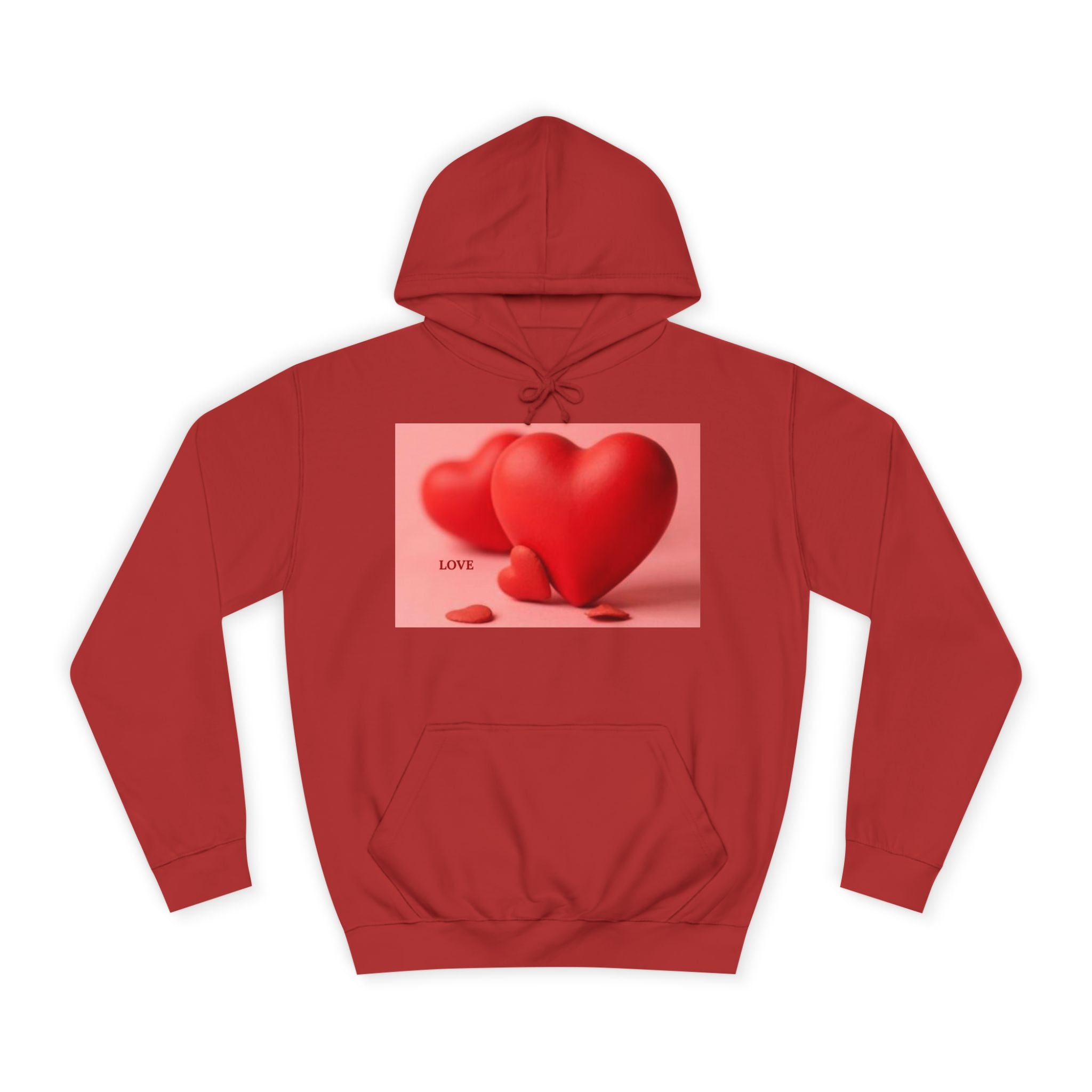 Sweat à capuche illustré avec un cœur mignon en 3D | Pull graphique amour