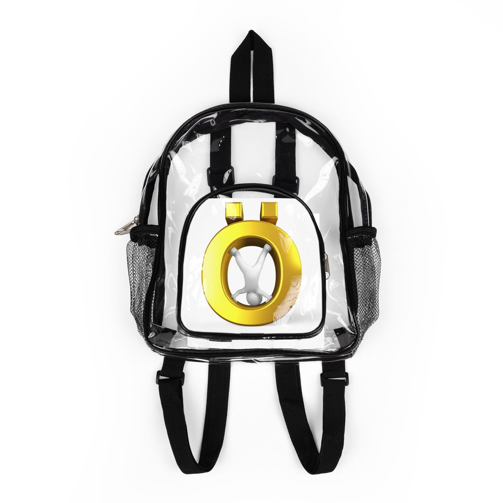 Gold Letter Ö Clear Stadium Backpack | Transparent Bag with Design