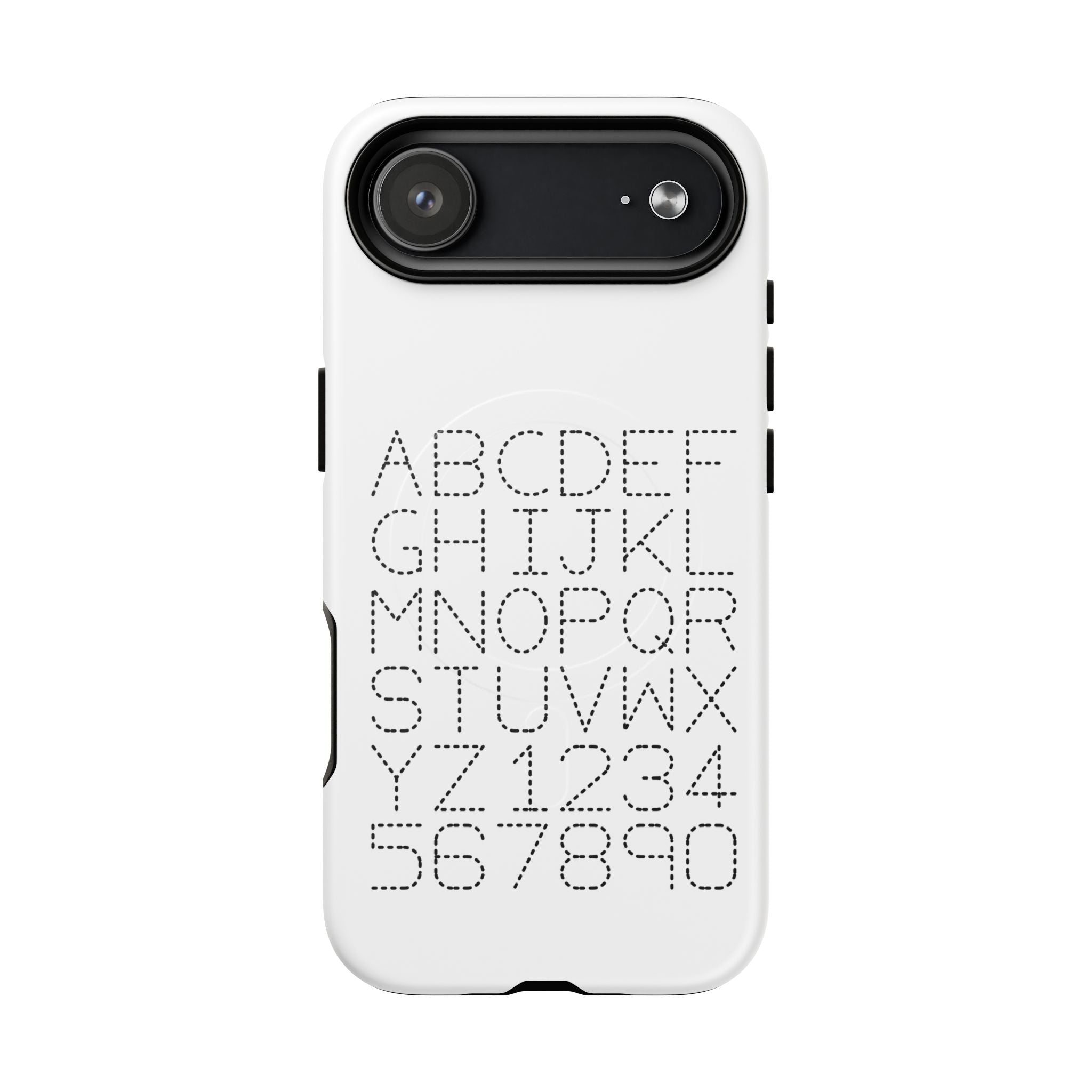 Coque de téléphone Alphabet à pois | Coque magnétique robuste