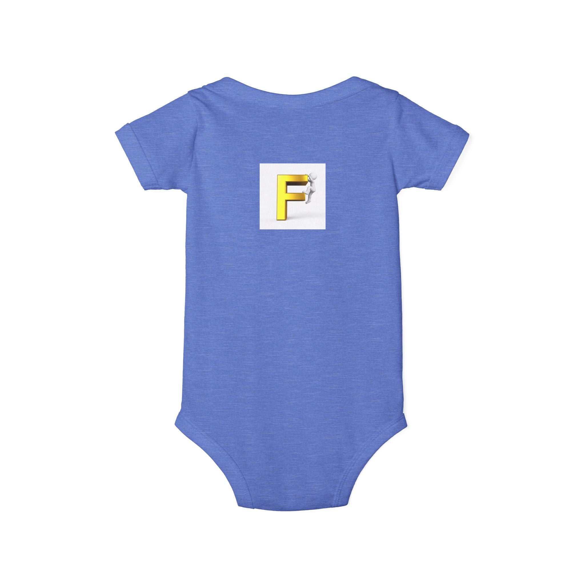 Yellow Letter F Initial Infant Onesie | Baby Monogram Bodysuit