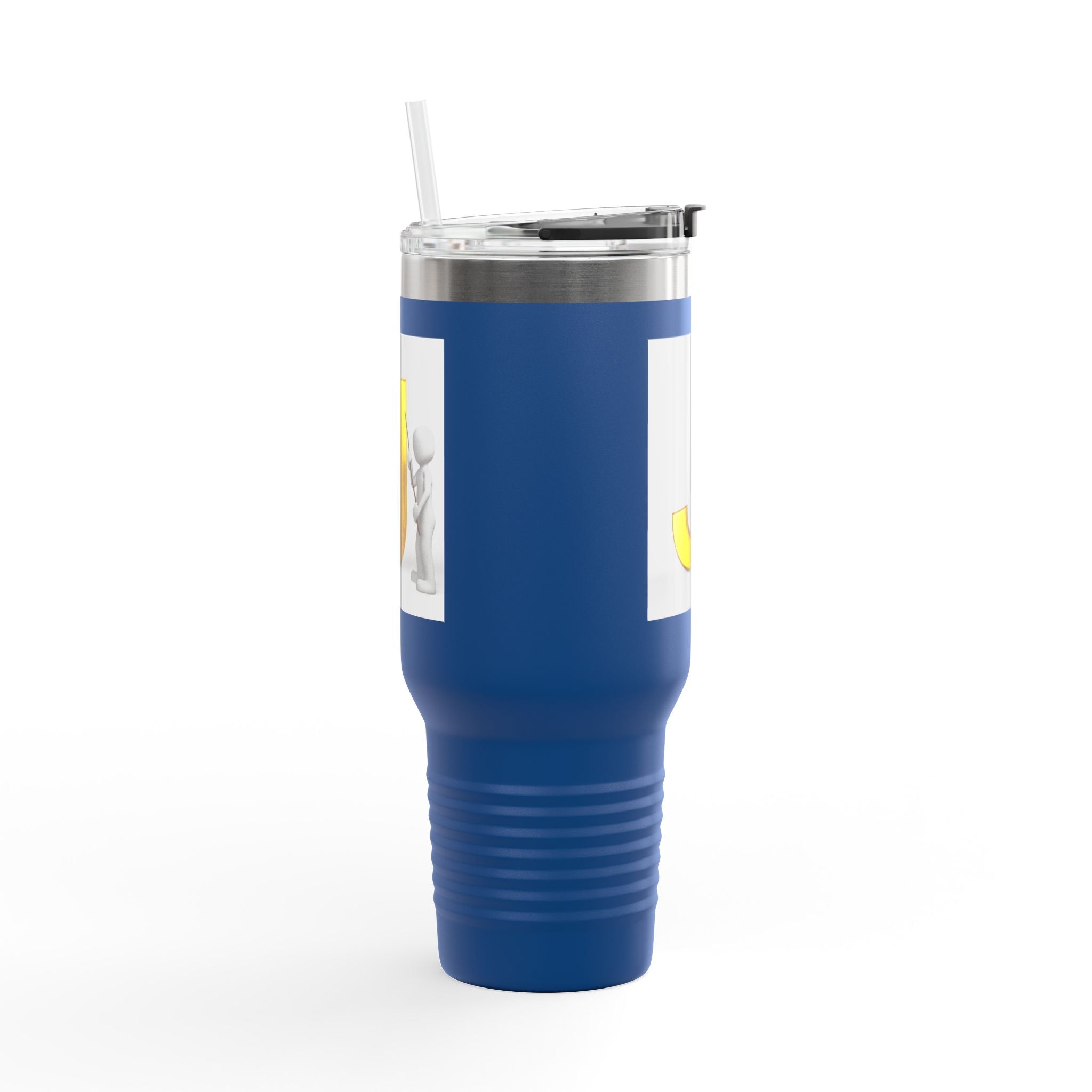 Mug de voyage initial J lettre or | Gobelet isotherme de 40 oz