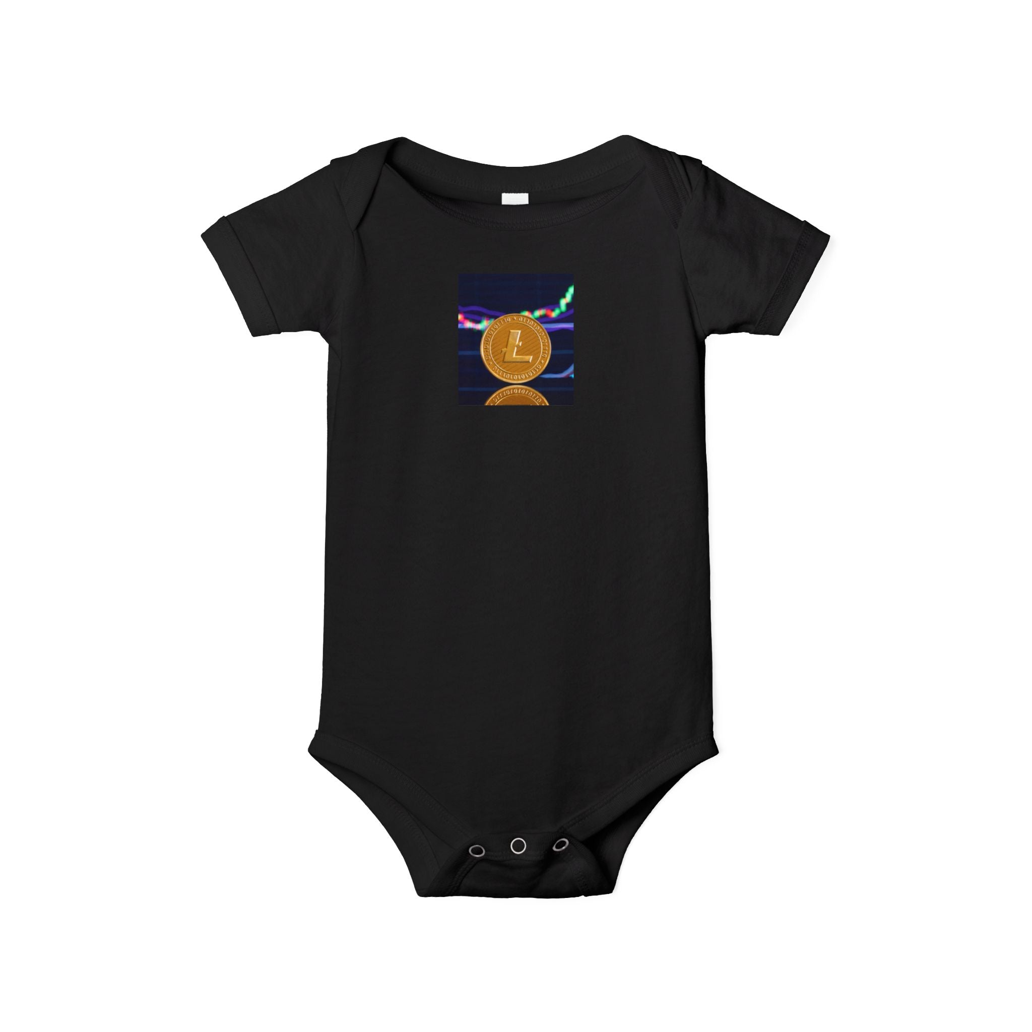 Body pour bébé avec motif Litecoin | Body de bébé Cryptomonnaie