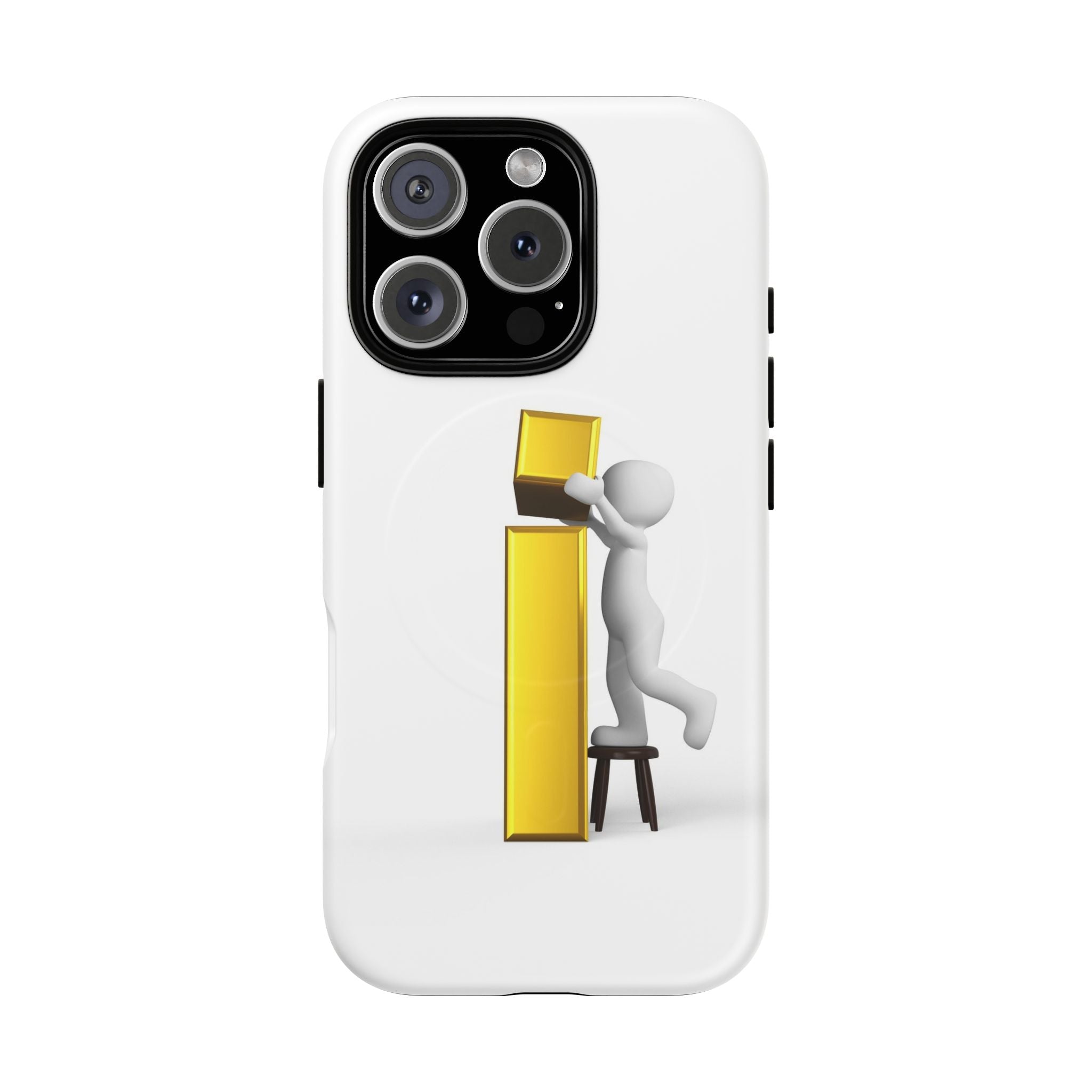 3D Character Gold Letter i phone case | Tough Magnetic Case
