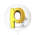 Gold Letter P Balloon 11" Round Balloon