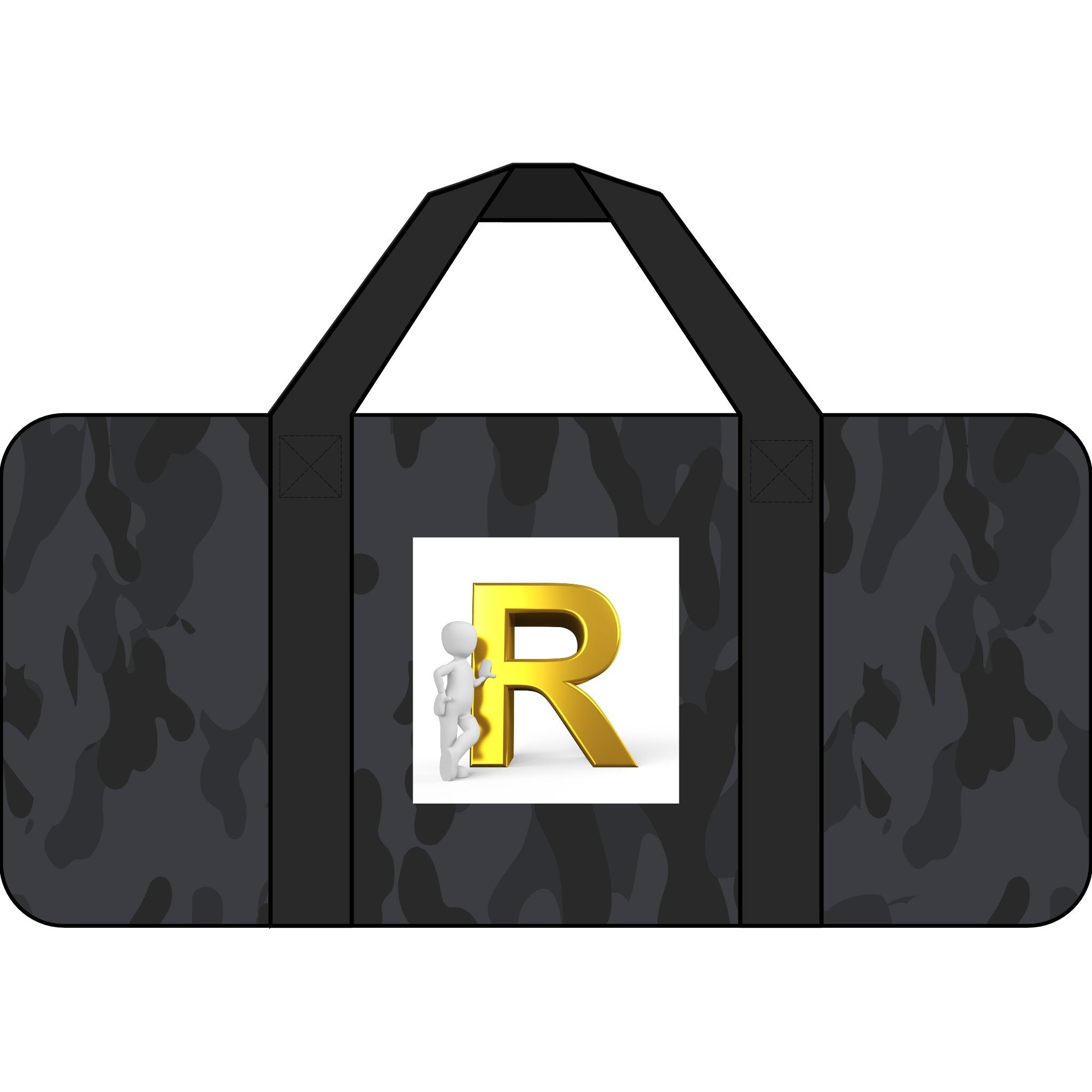 Gold R Logo Duffel Bag | Black Checker Strap or Camo Options