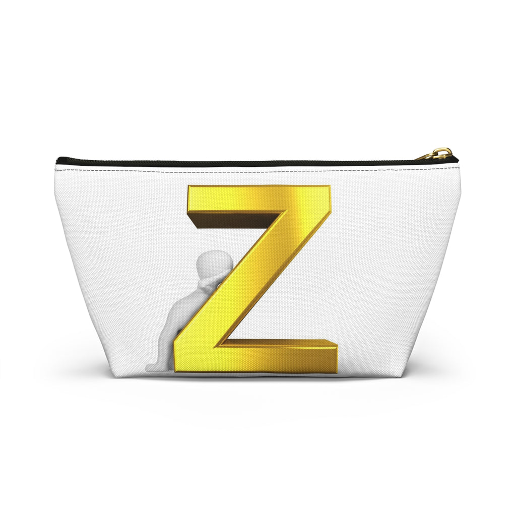 Gold Letter Z Accessory Pouch | Monogram Z Makeup Bag