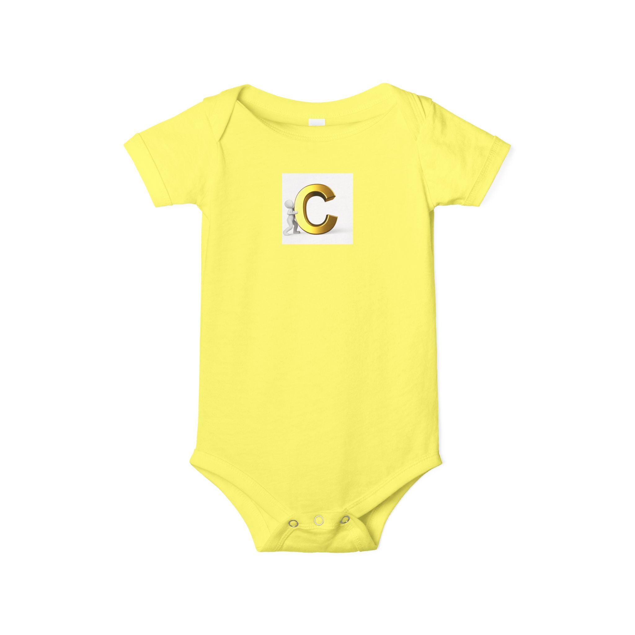 Body pour bébé Monogramme Lettre C Doré | Body bébé initiale
