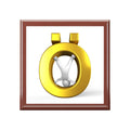 Gold Letter Ö Jewelry Box | Black Lacquer Trinket Case