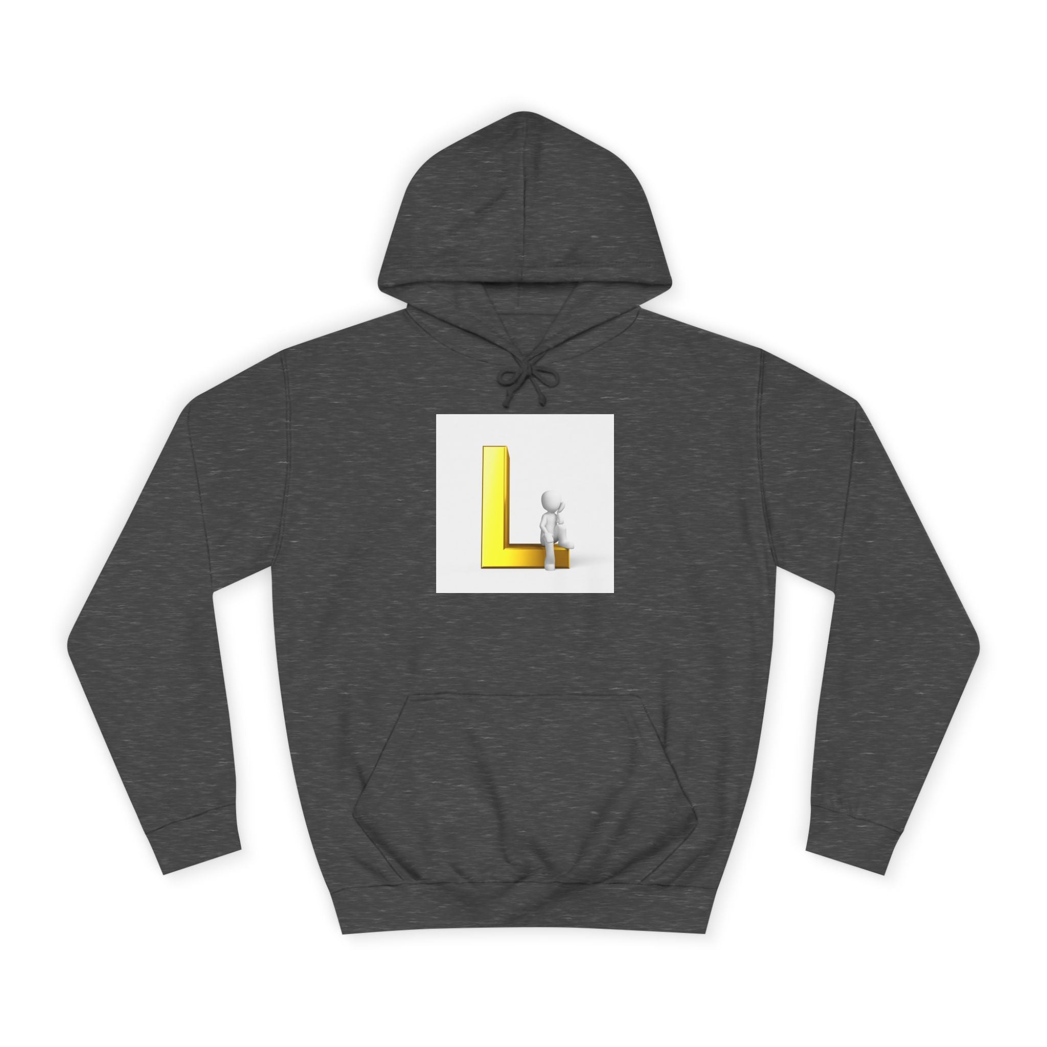 Sweat à capuche lettre L en 3D avec figurine | Sweat initial L