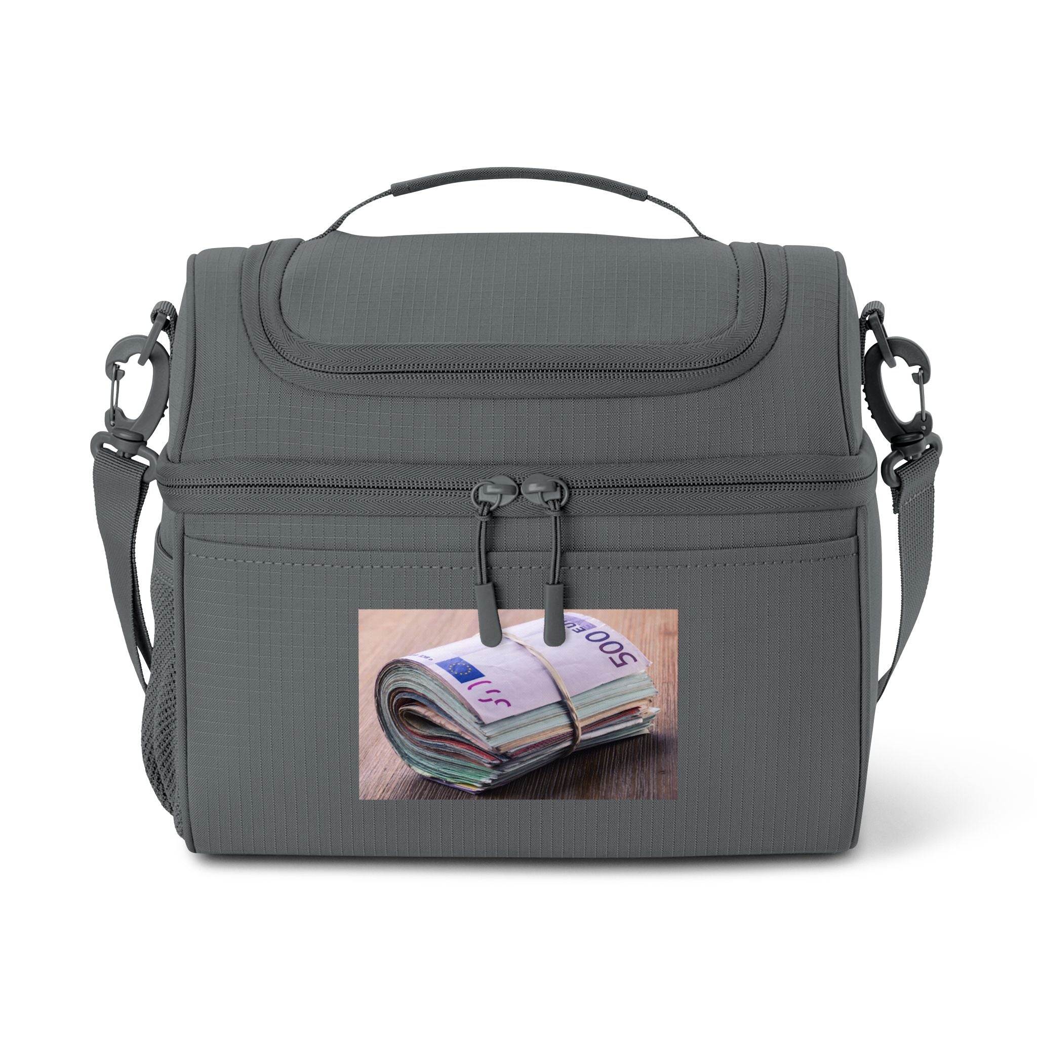 Rolled Cash Graphic Cooler Bag | Insulated Lunch Tote