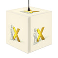3D Person with Gold X Light Cube Lamp | Decorative Hanging Lamp