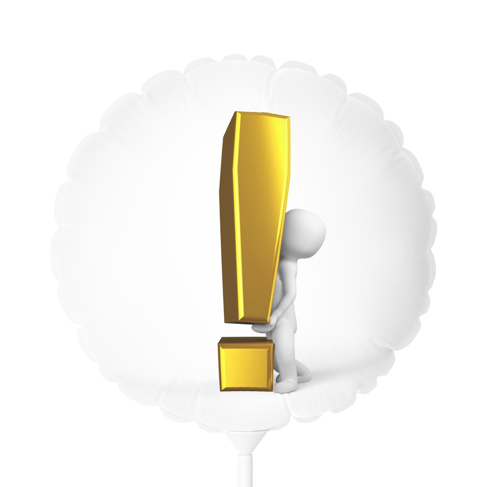 Gold Exclamation Mark Figure Balloon Round Foil Balloon