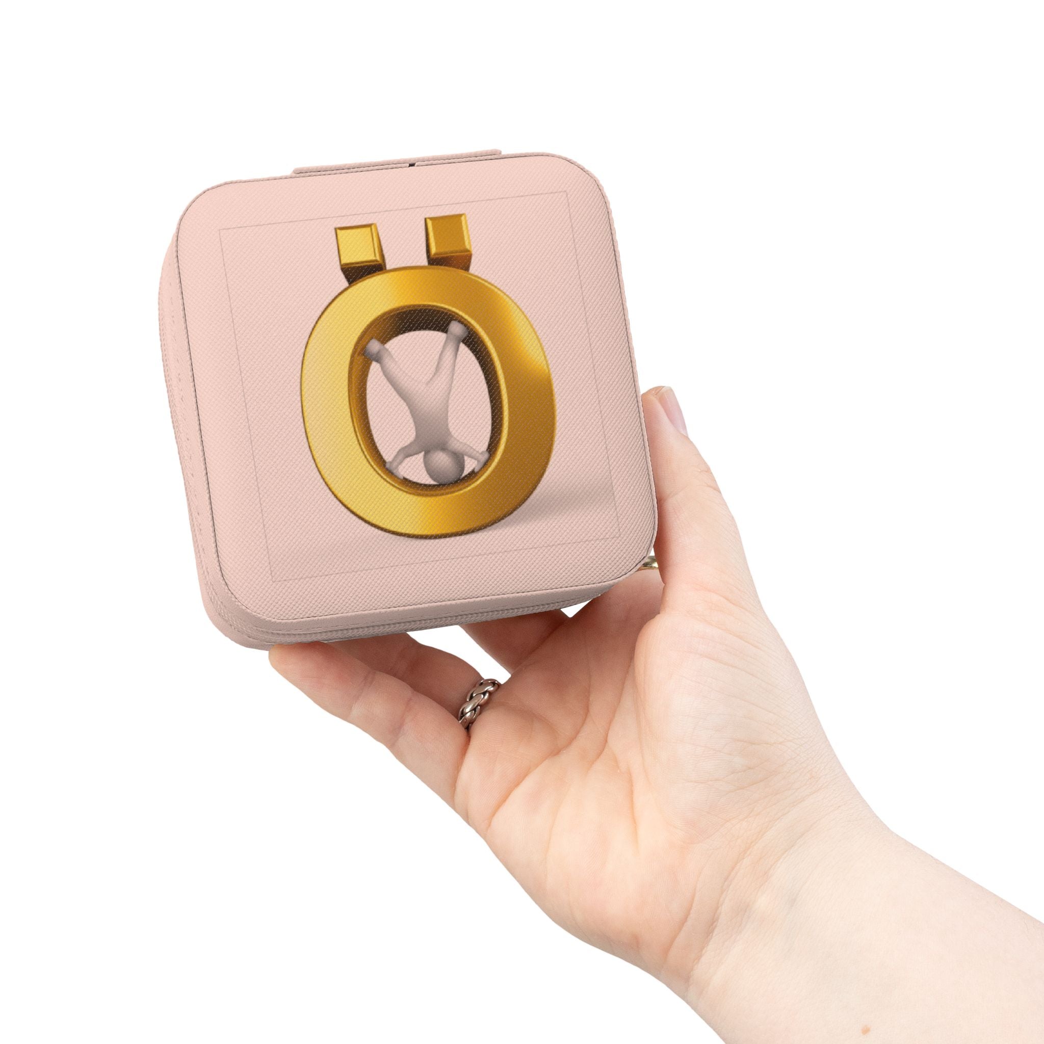 Trousse de voyage pour bijoux avec lettre Ö en or | Organiseur portable compact
