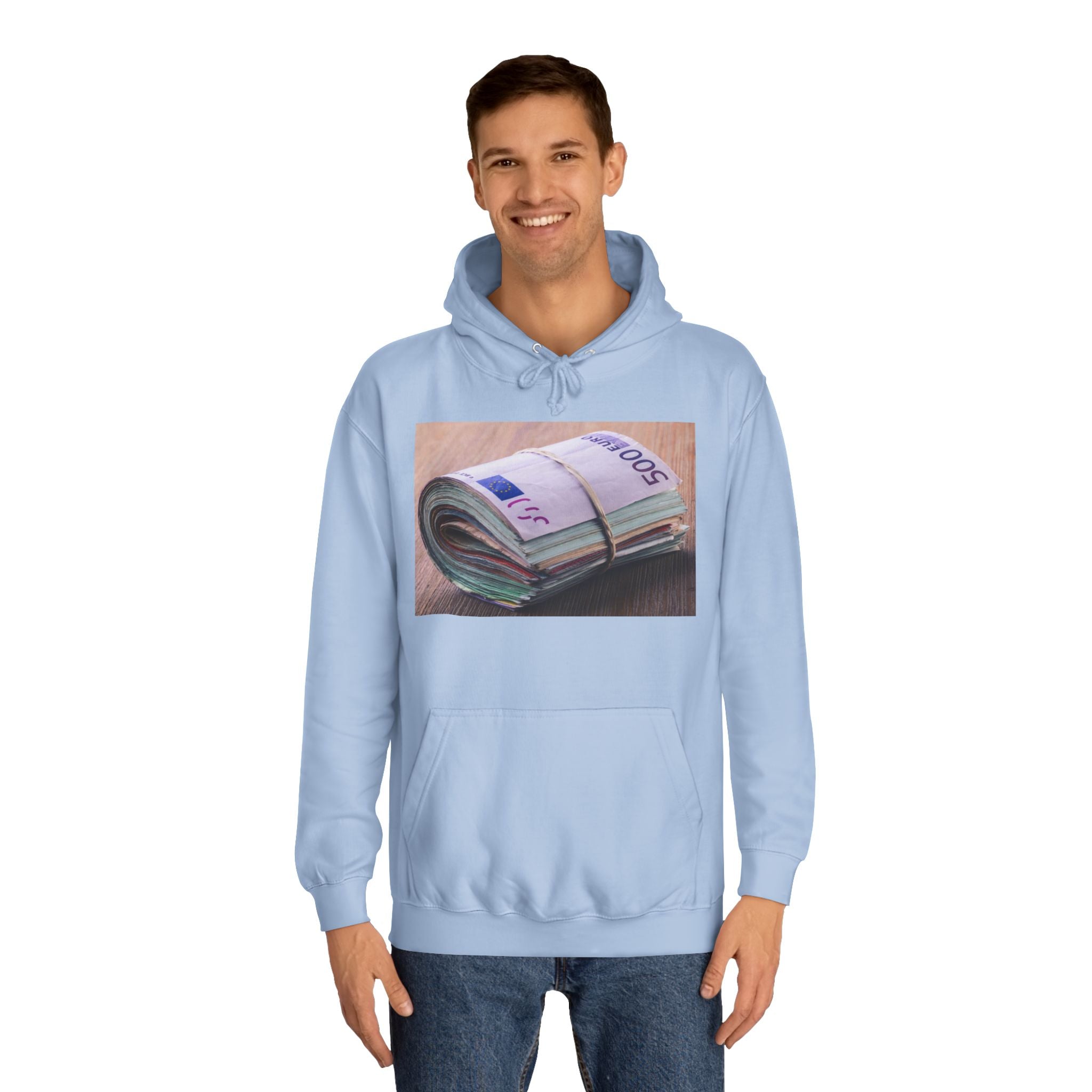 Rolled Currency Stack Hoodie | Money Print, Cash Bundle