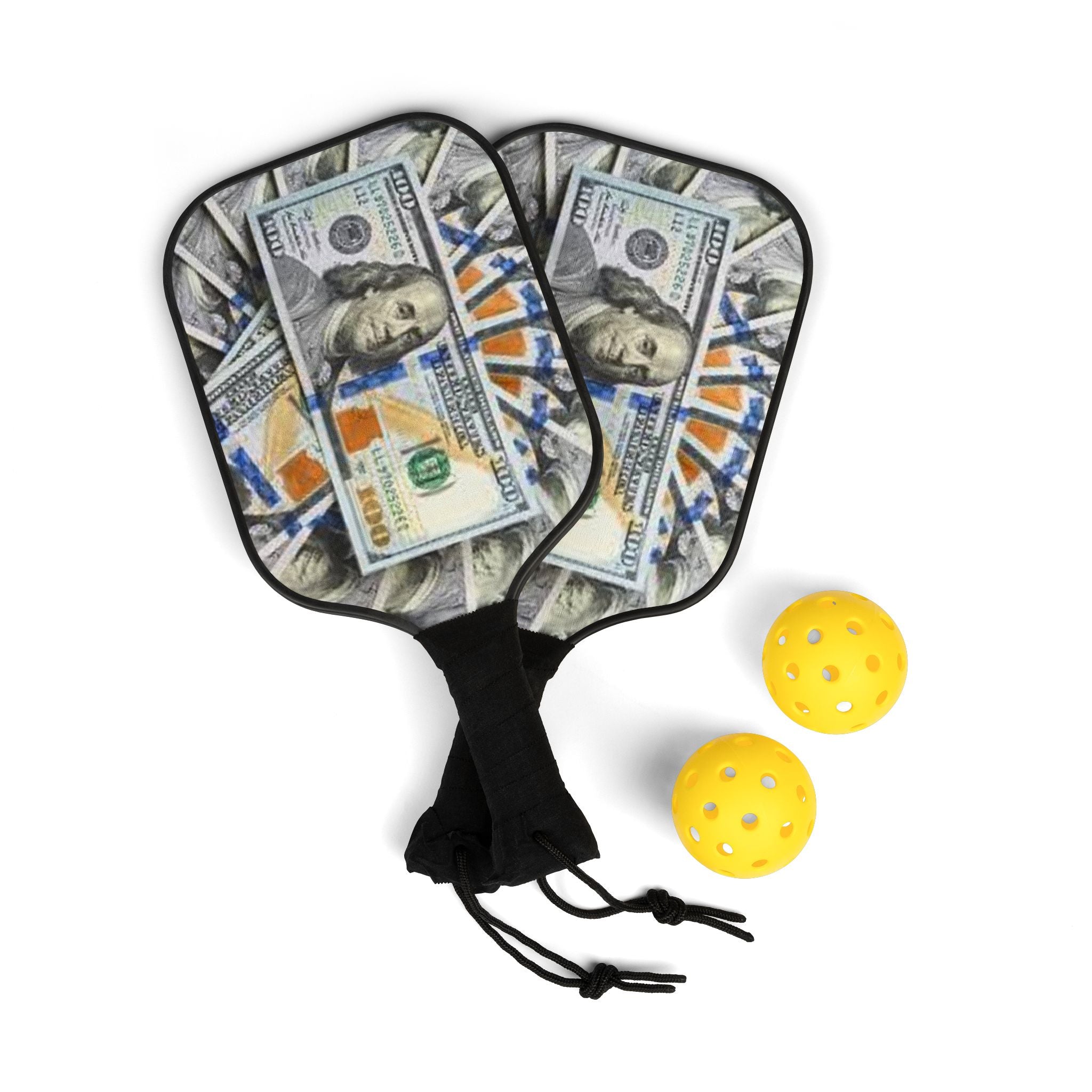 Money Print Pickleball Paddle | Pickleball Kit, Cash Pattern Paddle Set
