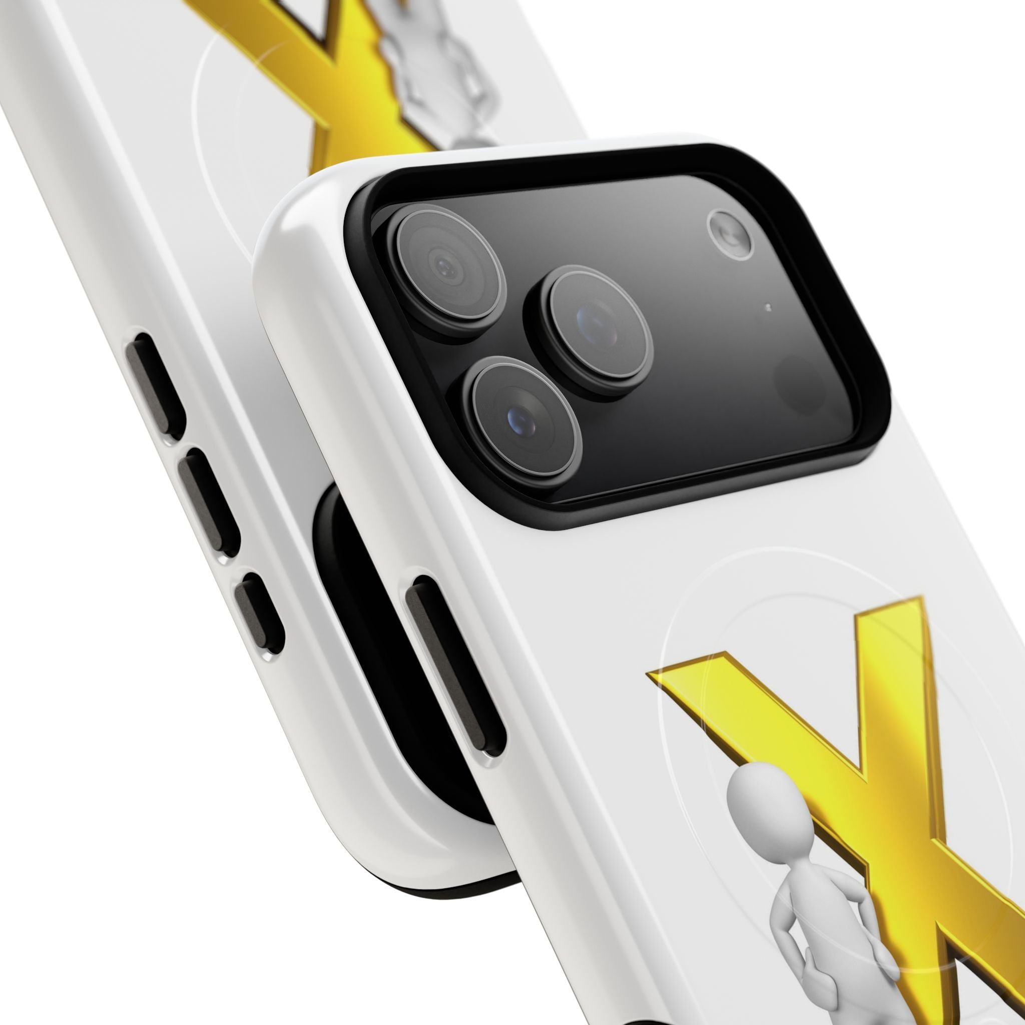 3D Figure with Gold X phone case | Magnetic Tough Case