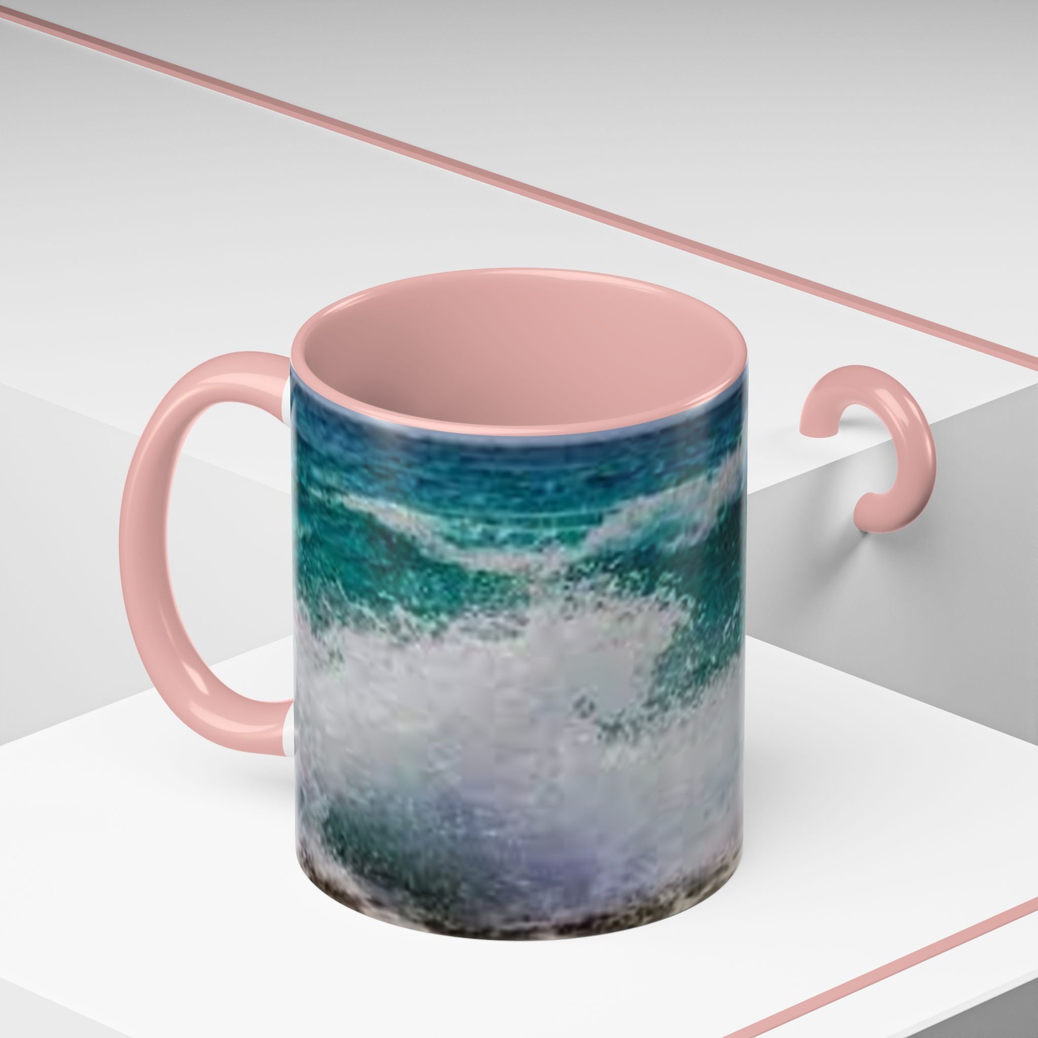 Ocean Wave Accent Coffee Mug | Beach Wave Photo Mug