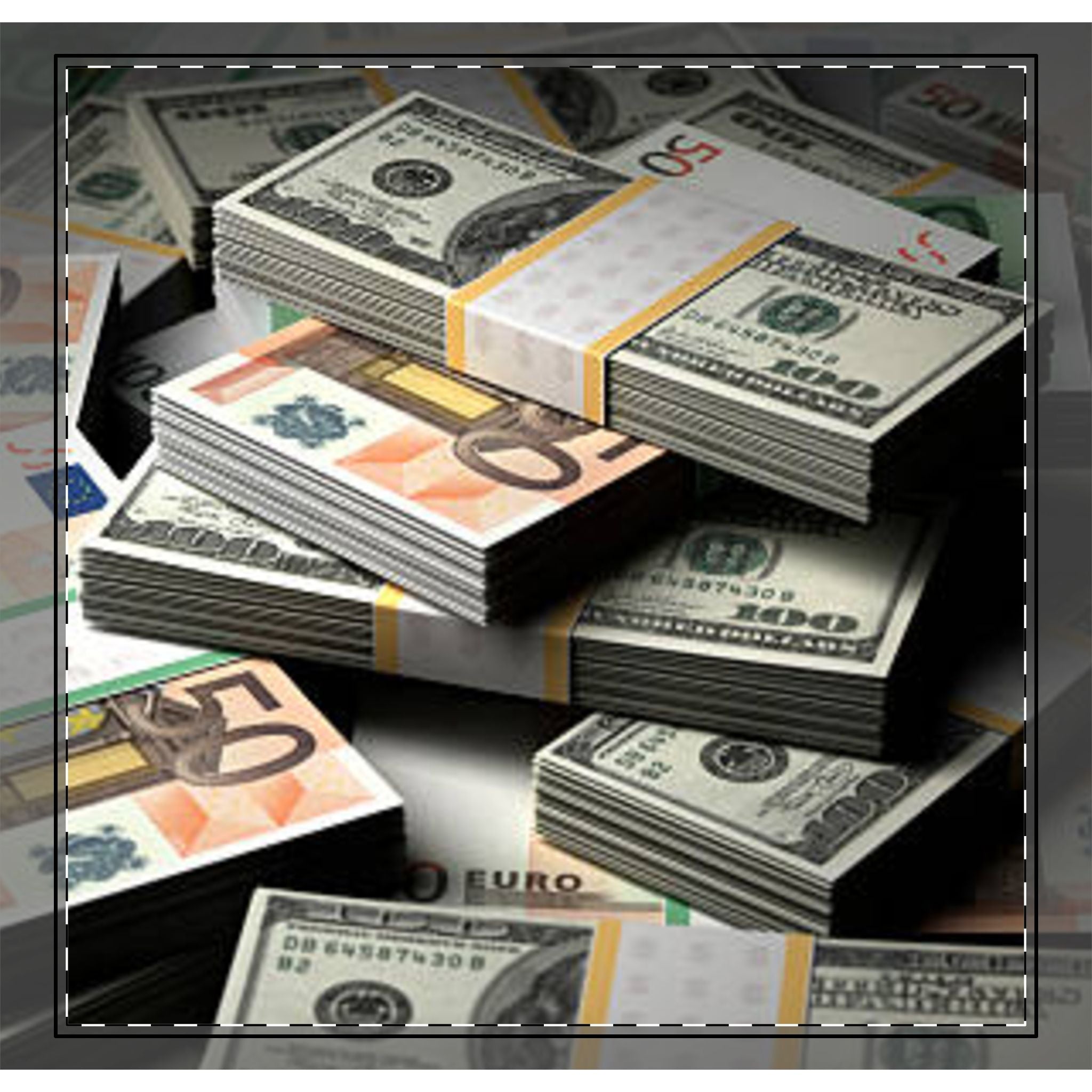 Stacked Cash Print Woven-Style Coverlet | Money Pattern Coverlet