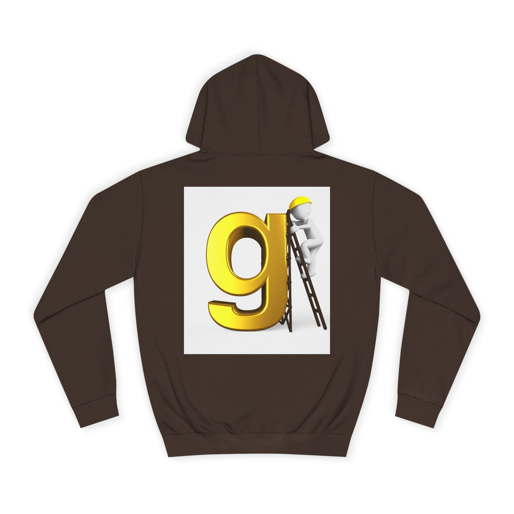 Gold Letter G with Painter Character Hoodie | Initial Monogram