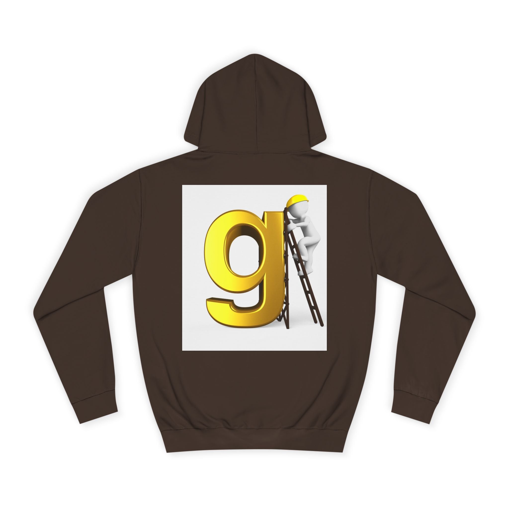 Gold Letter G with Painter Character Hoodie | Initial Monogram