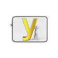 Yellow Letter Y Monogram Laptop Sleeve | 3D Character Initial Design