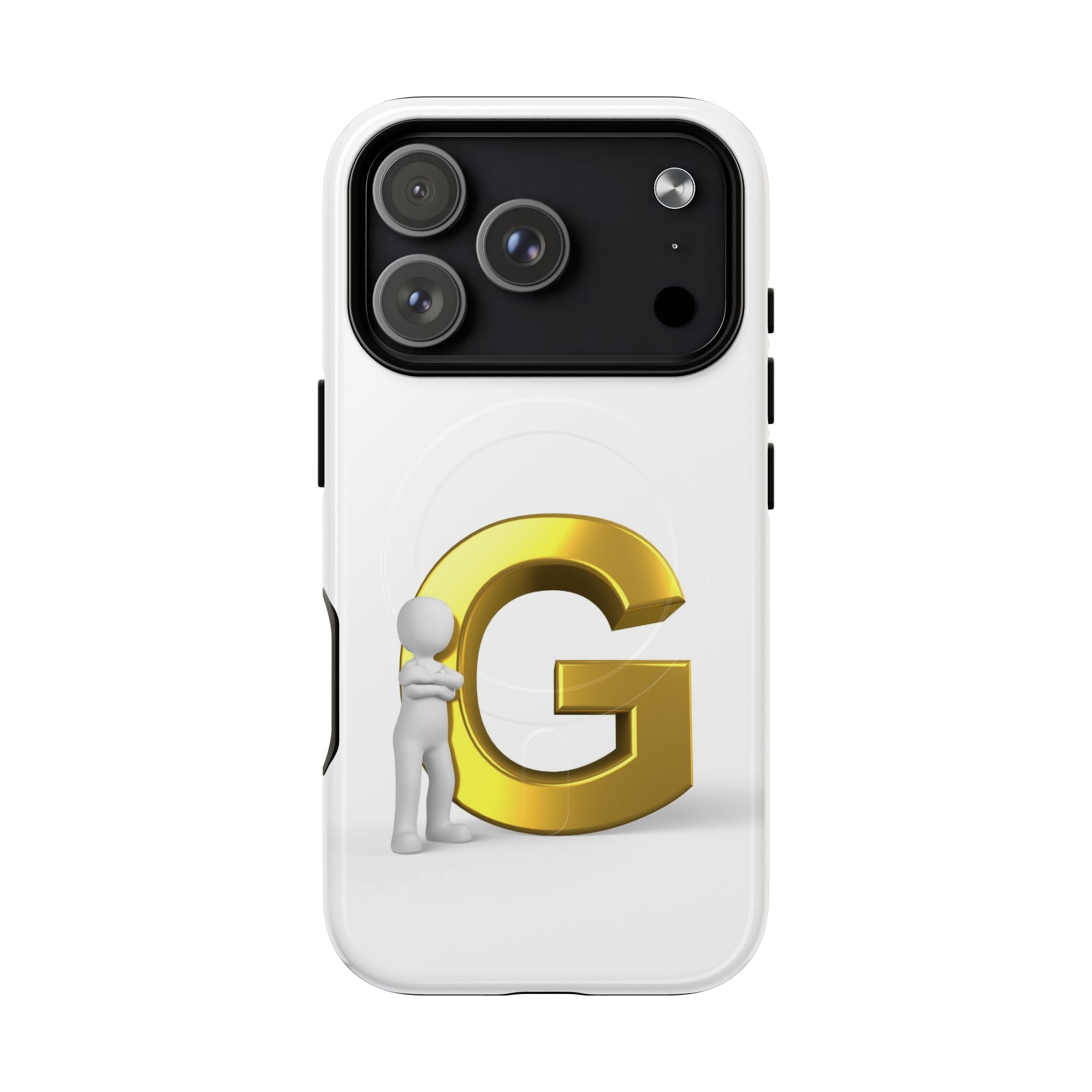 Coque de téléphone Monogramme Lettre G Dorée | Coque magnétique résistante