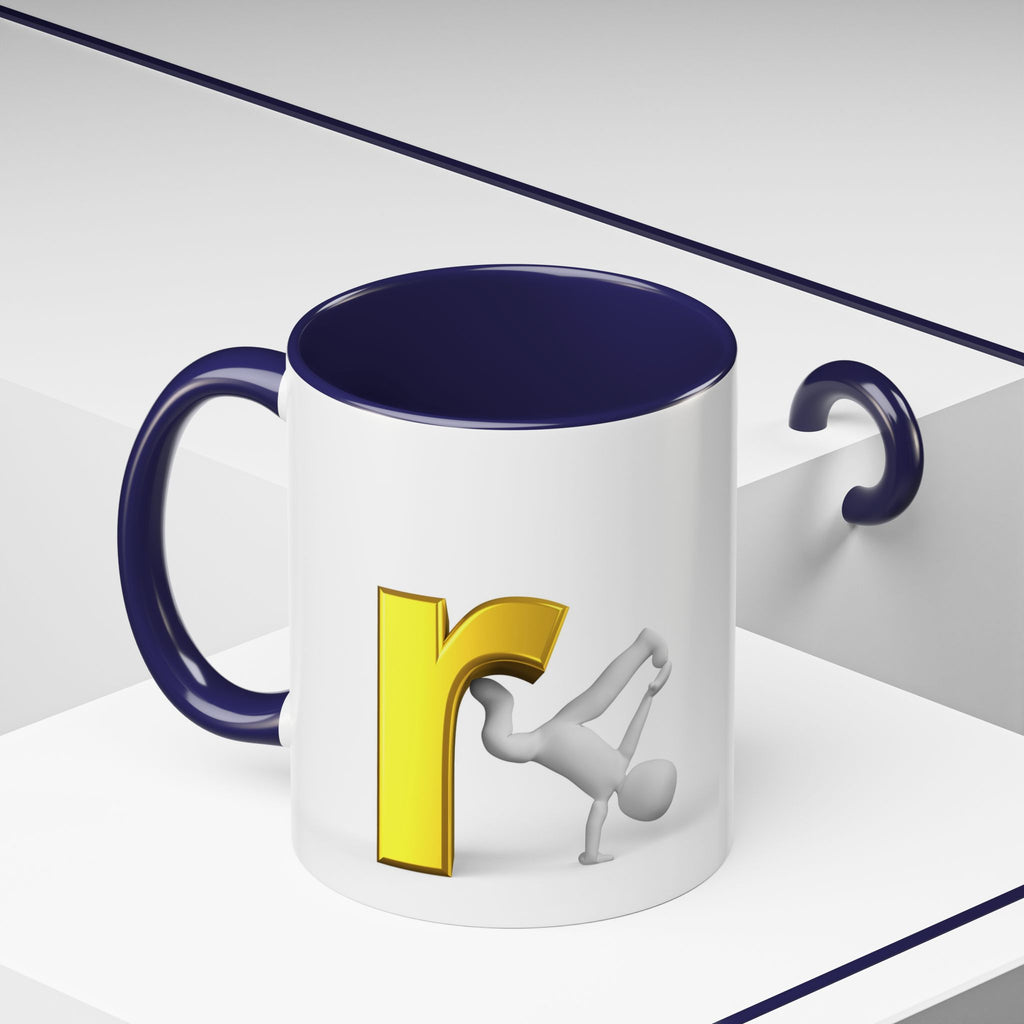 3D Letter R Breakdance Design Mug | Accent Coffee Mug 11oz or 15oz