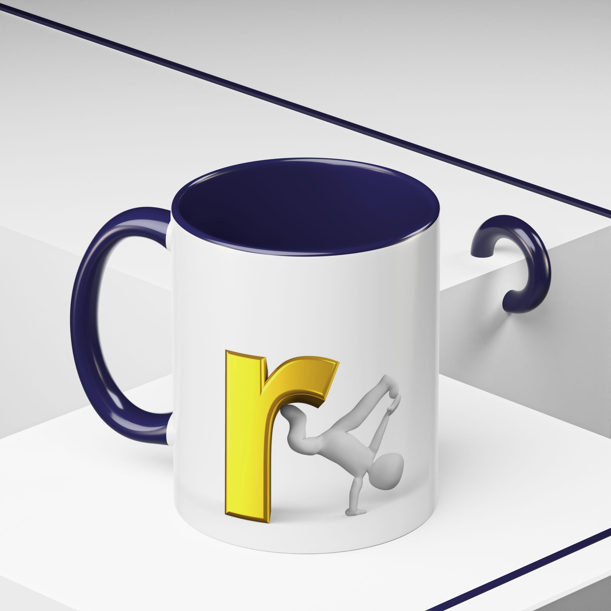 3D Letter R Breakdance Design Mug | Accent Coffee Mug 11oz or 15oz
