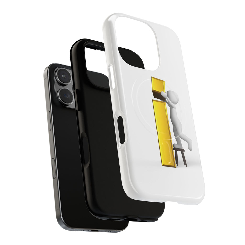 3D Character Gold Letter i phone case | Tough Magnetic Case