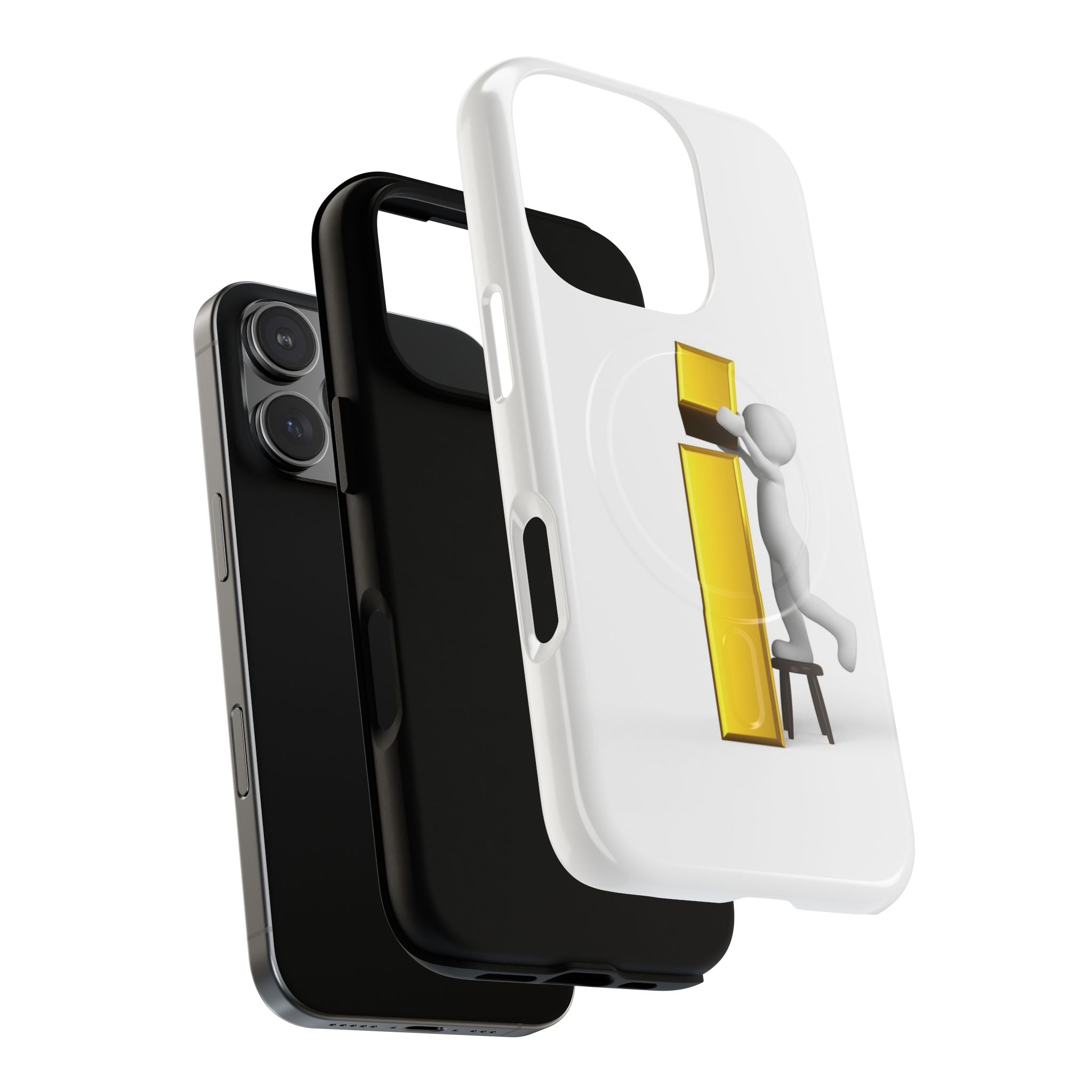 3D Character Gold Letter i phone case | Tough Magnetic Case