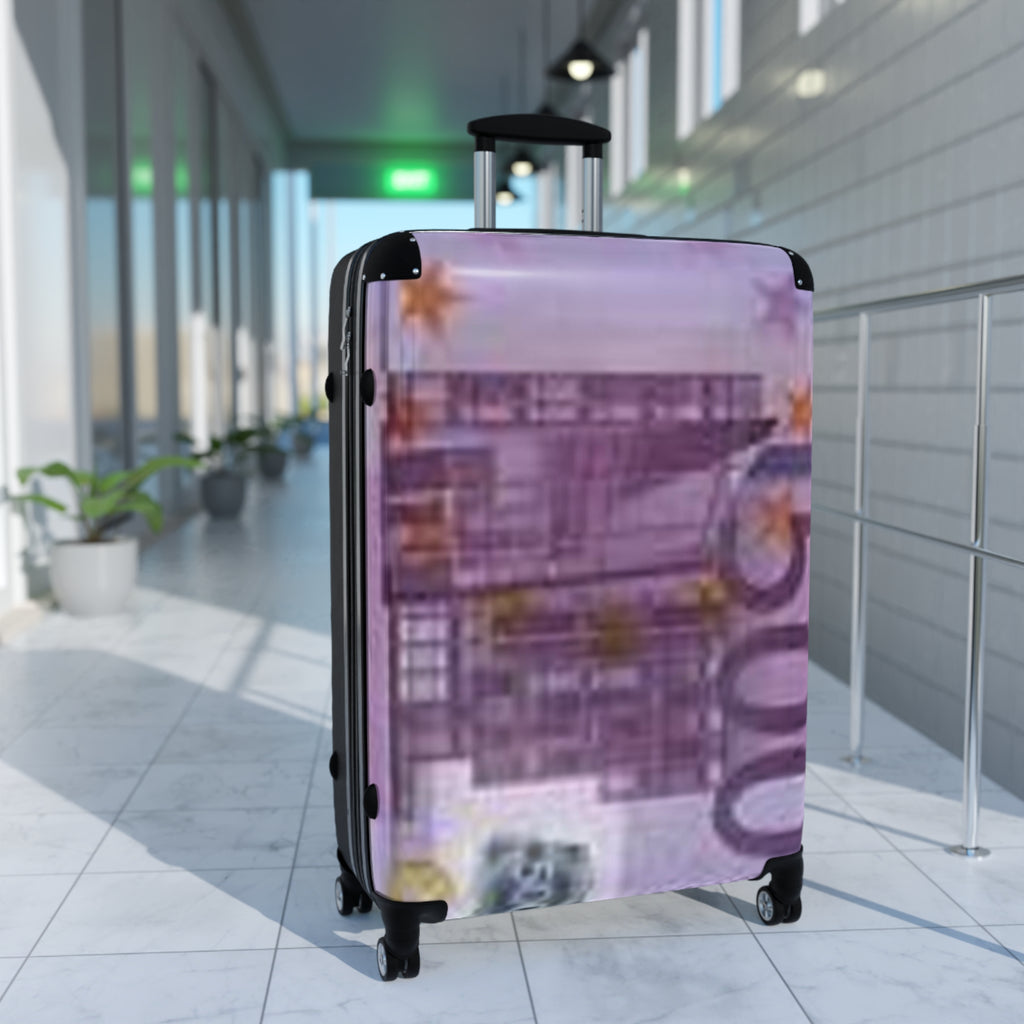 Euro Banknote Suitcase | Money Print Luggage