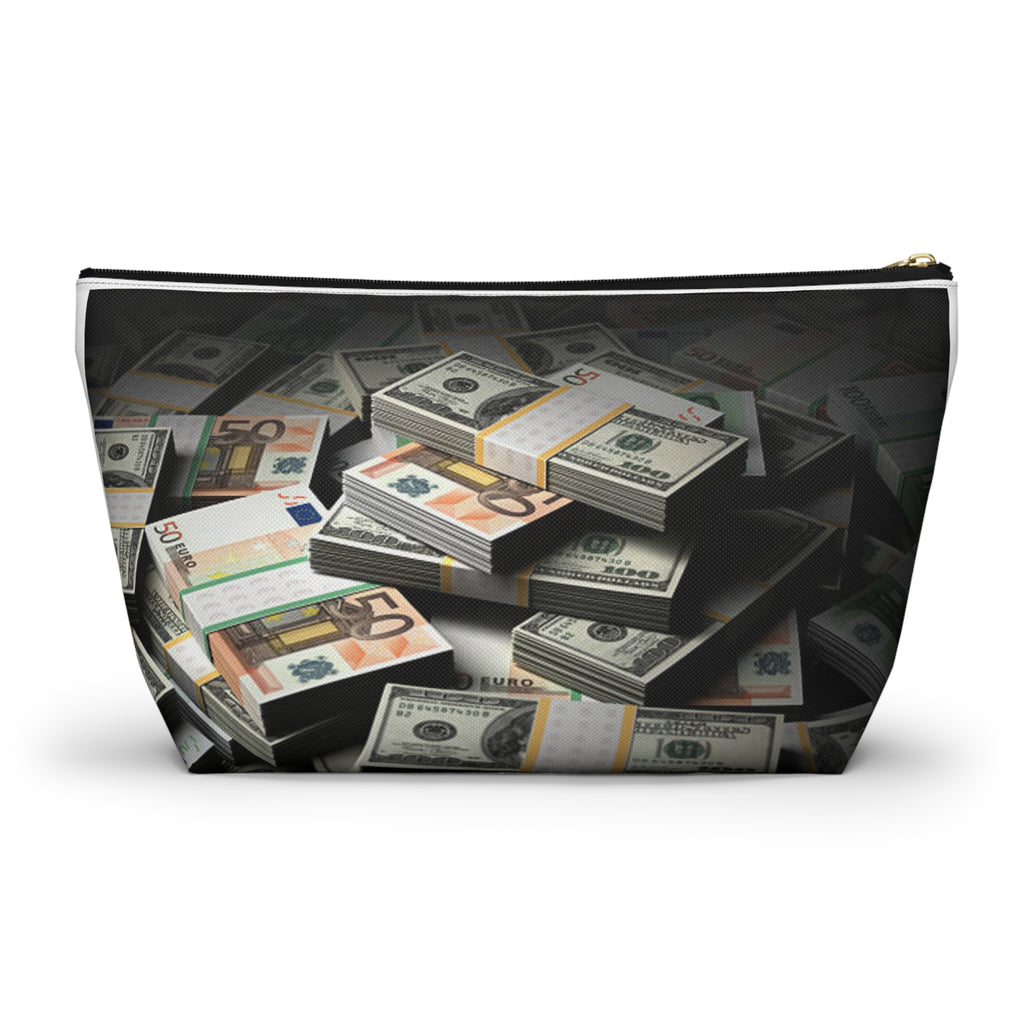 Stacks of Money Accessory Pouch | Cash Print T-Bottom Pouch