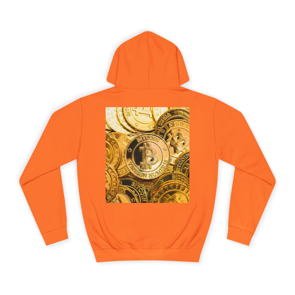 Golden Bitcoin Coins Hoodie | Crypto Cryptocurrency Crypto Art, Digital Currency Apparel