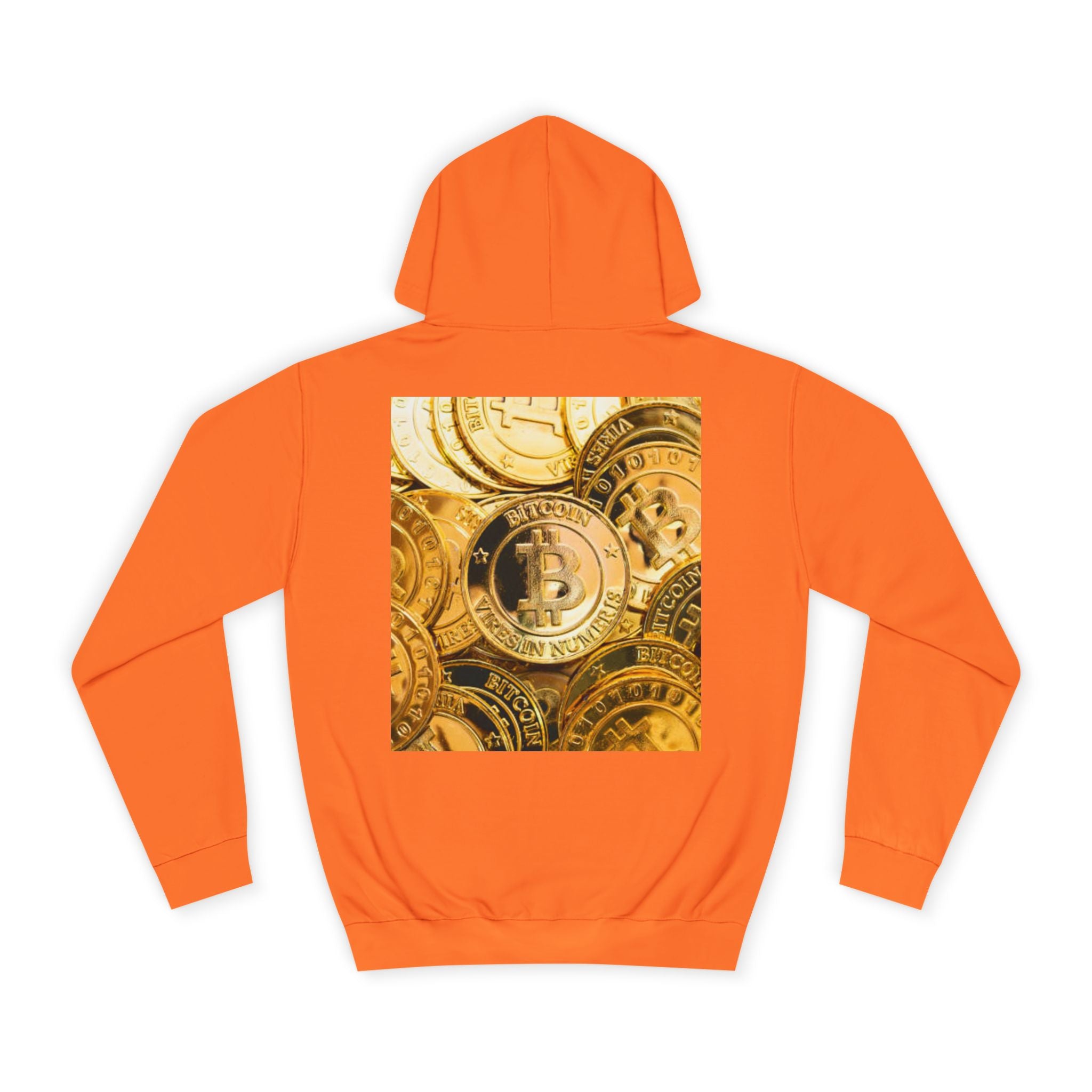 Golden Bitcoin Coins Hoodie | Crypto Cryptocurrency Crypto Art, Digital Currency Apparel