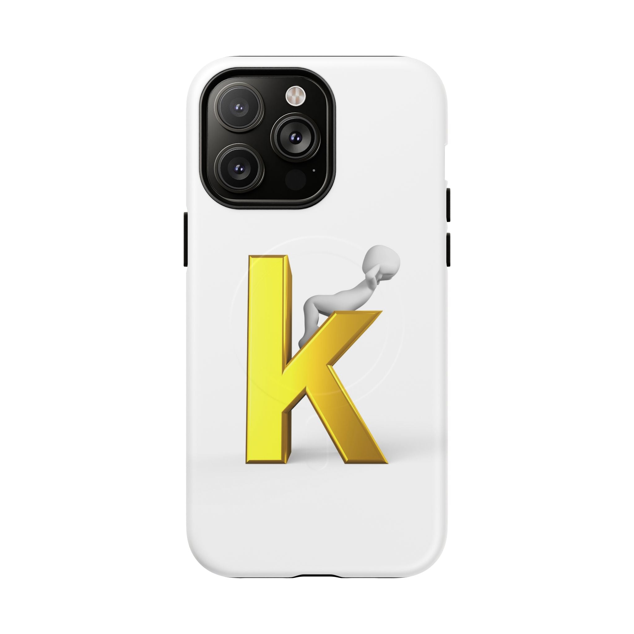 Coque de téléphone avec logo lettre K | Coque magnétique résistante, Monogramme initial